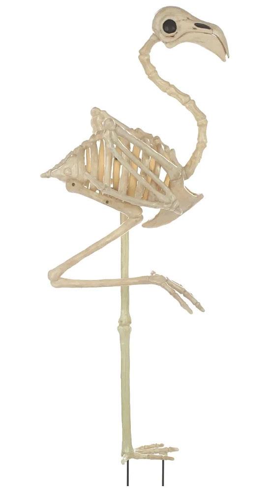 Skeleton Flamingo Halloween Prop