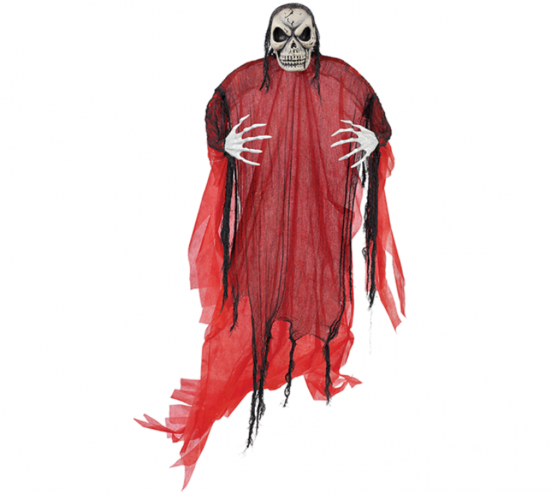 Life Size Red Reaper Hanging Halloween Prop