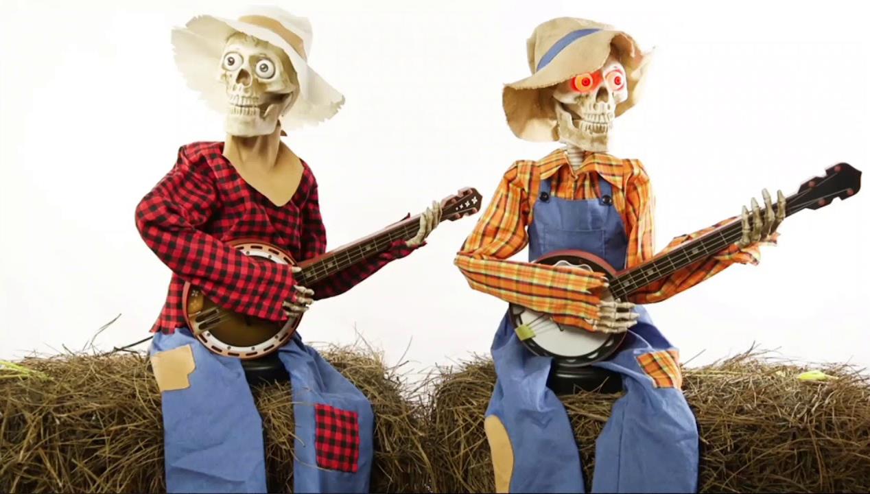 Dueling Banjo Skeletons Animated Halloween Props