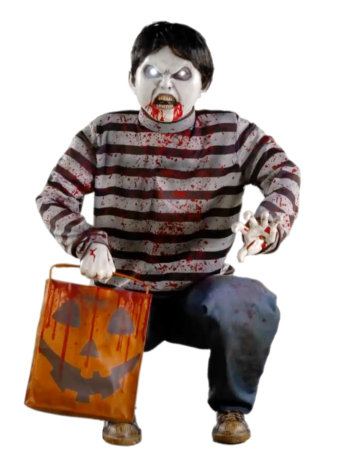 Crouching Candy Eater Animated Halloween Prop