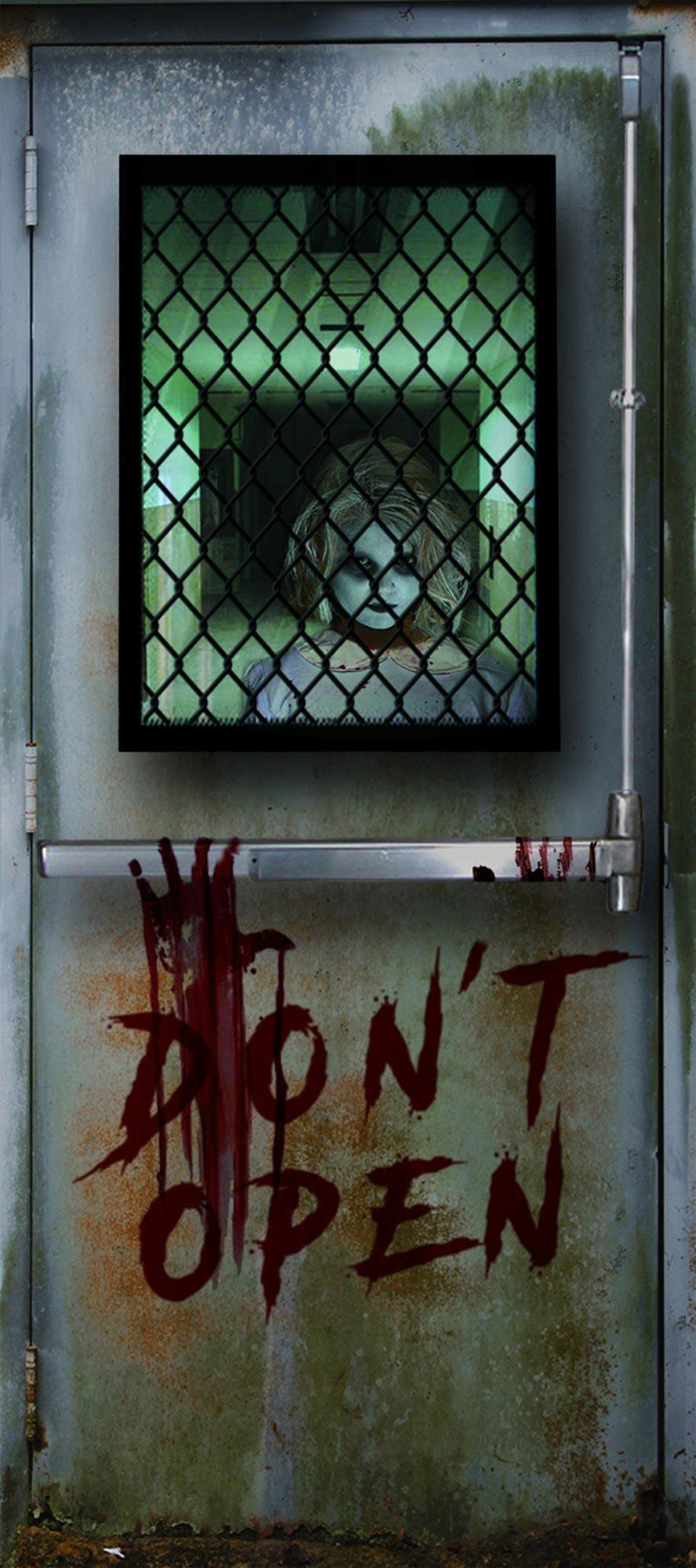 Psycho Killer Fake Door 71in Halloween Decoration