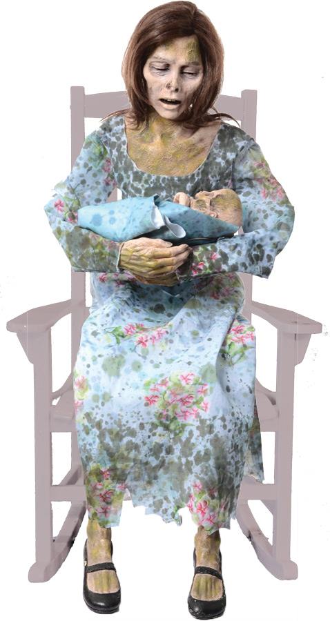 Rocking Moldy Mommy Animated Halloween Prop