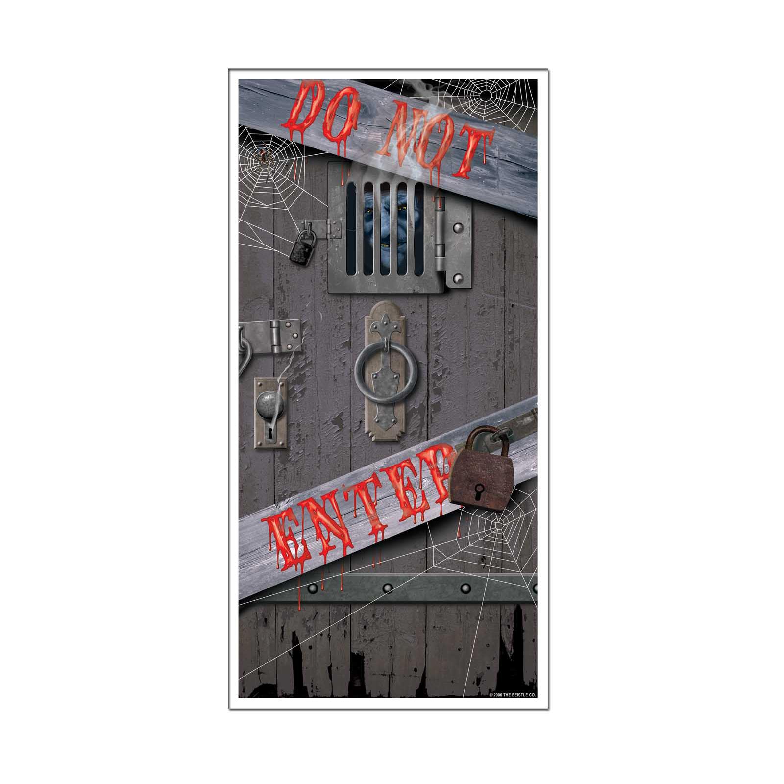 5ft Haunted Door Cover Halloween Decoration