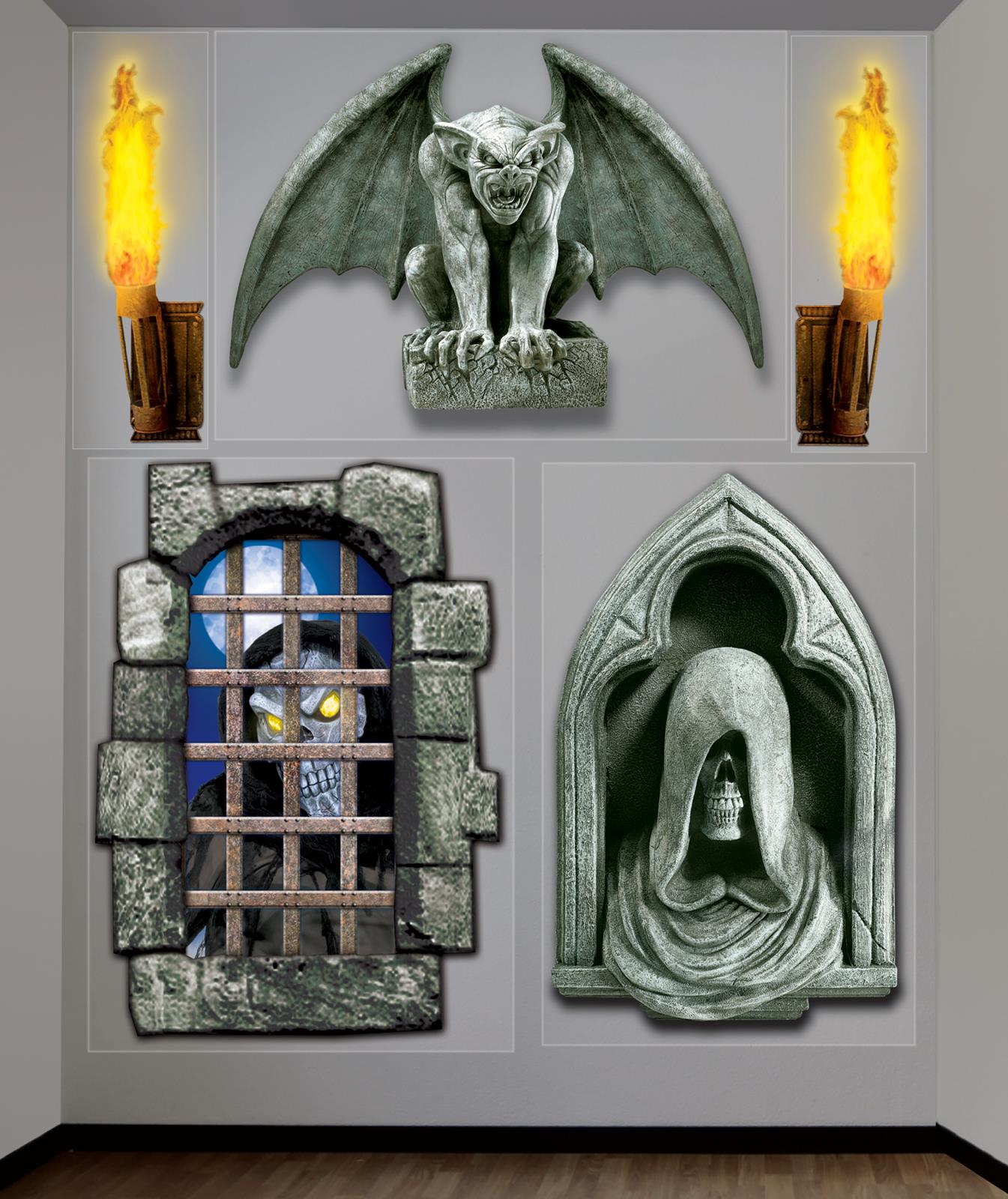 Halloween Creepy Giant Stone Wall Decorations