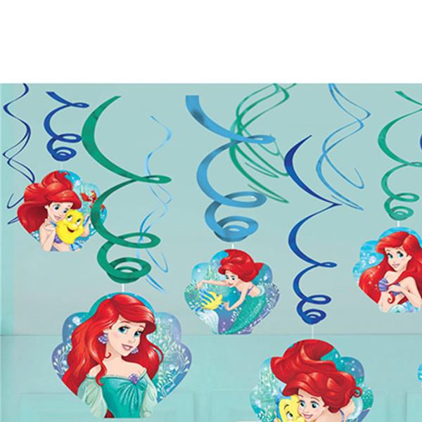 The Little Mermaid Ariel Hanging Swirls Pack of 12