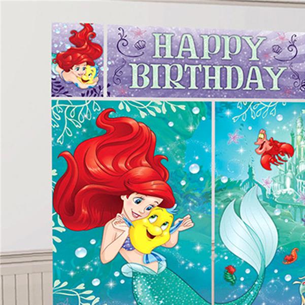 The Little Mermaid Ariel Happy Birthday Scene Setter Kit