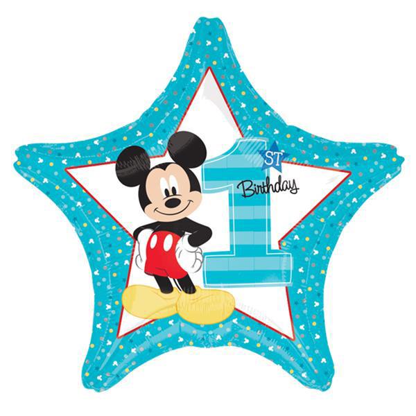 Mickey Mouse 1st Birthday 45cm Foil Balloon