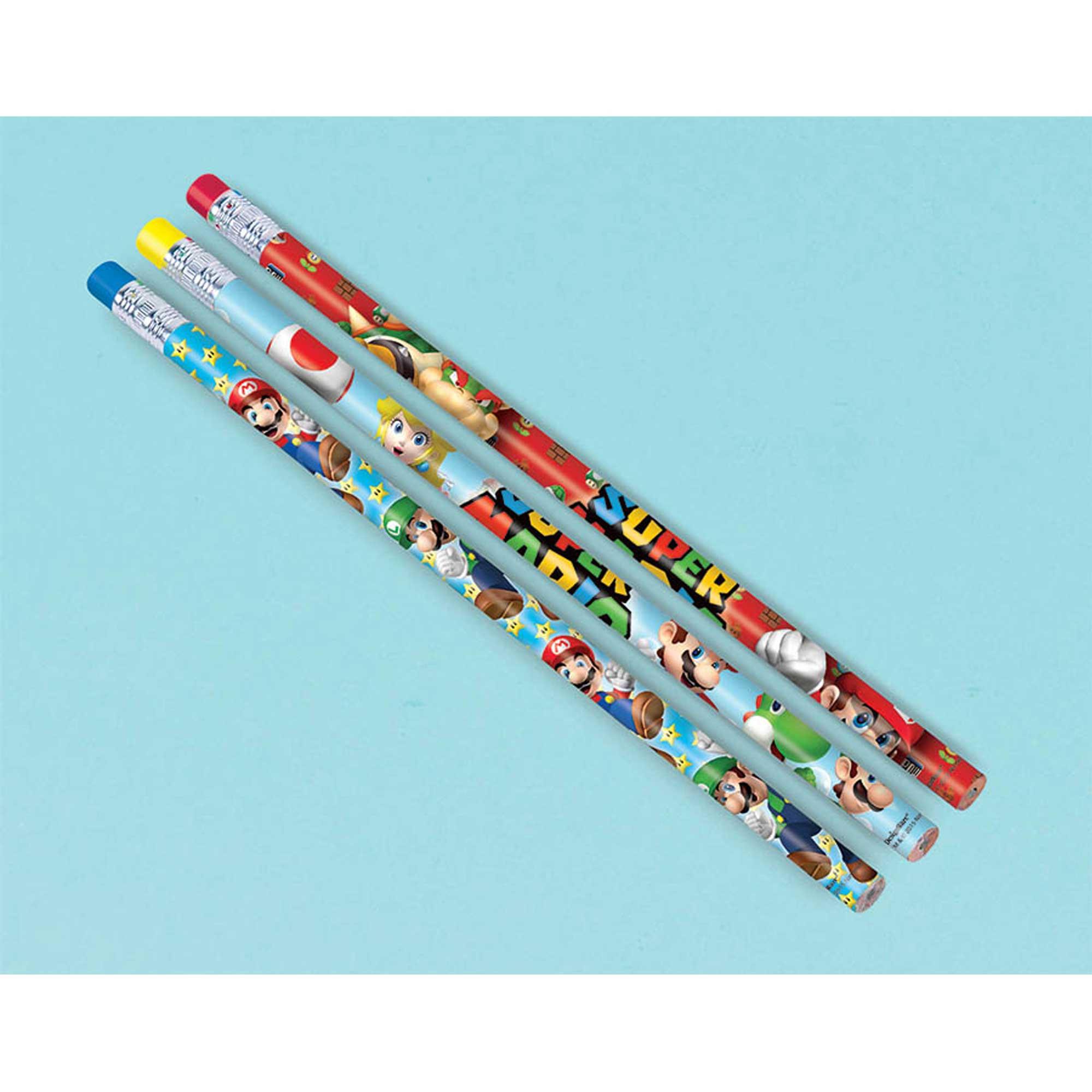 Super Mario Bros. Pencil Favours Pack of 12