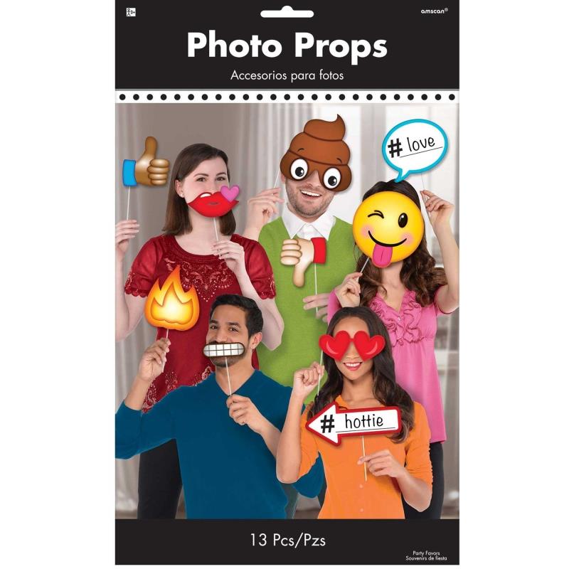 Emoji Expressions and Phrases Photo Booth Props