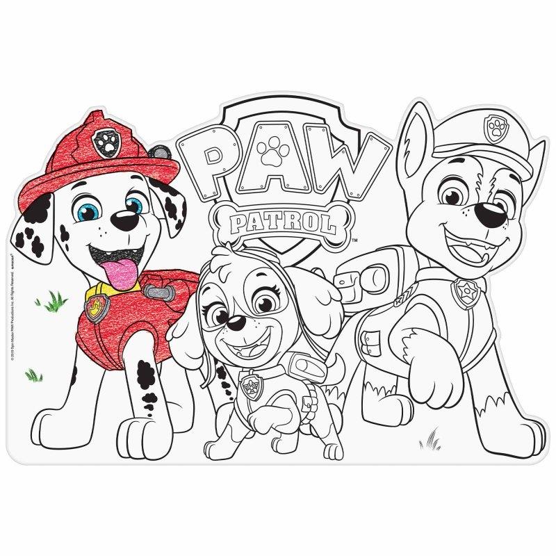 Paw Patrol Adventures Colour-In Placemats Pack of 8