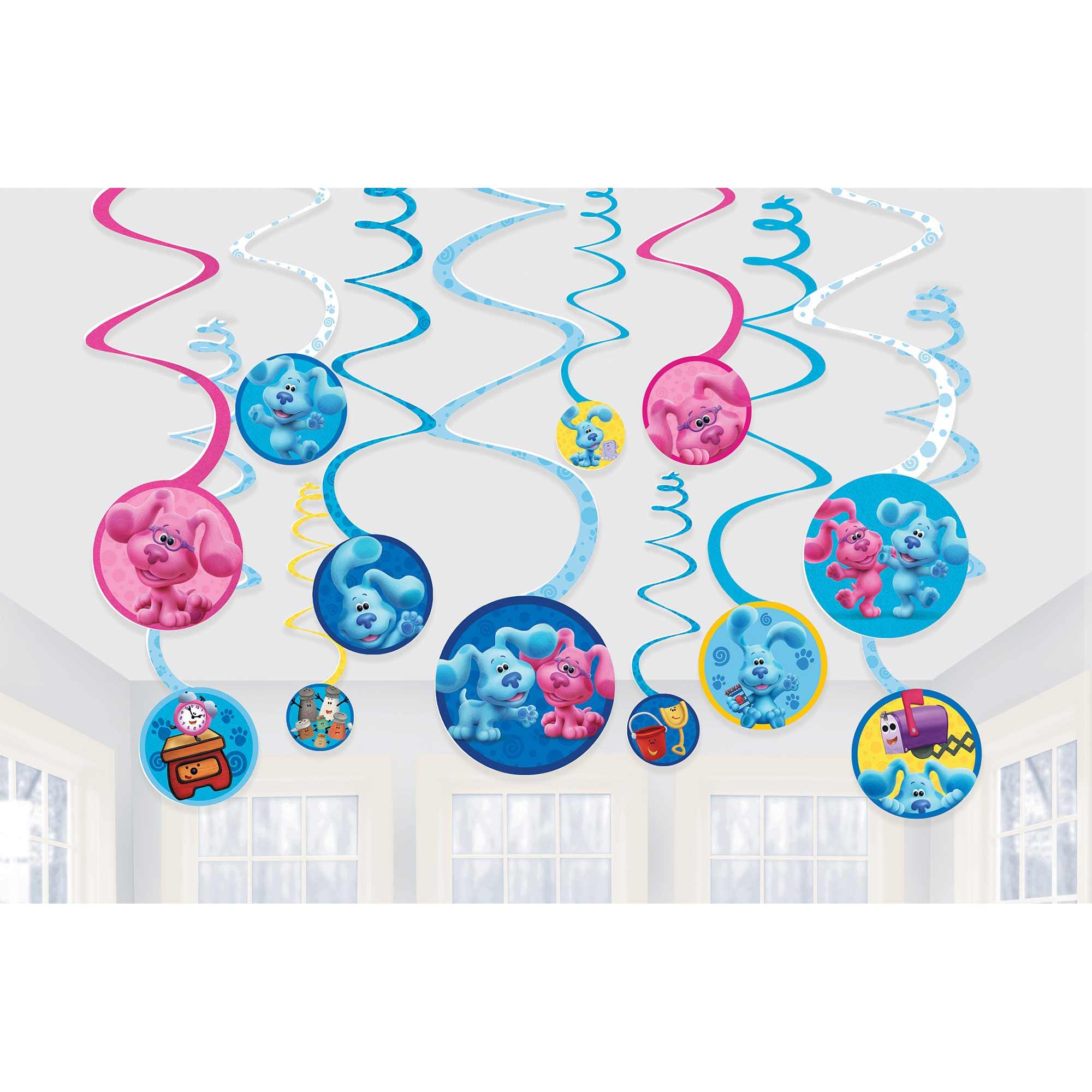 Blue's Clues Spiral Swirls Hanging Decorations Pack of 12