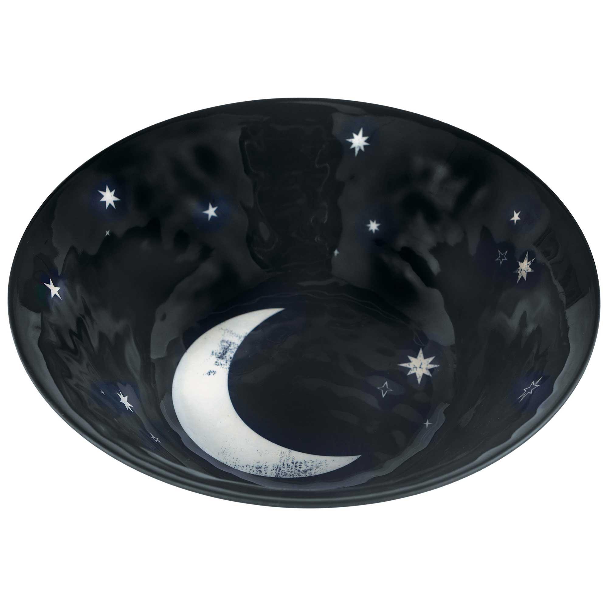 Halloween Classic Black White Melamine Serving Bowl