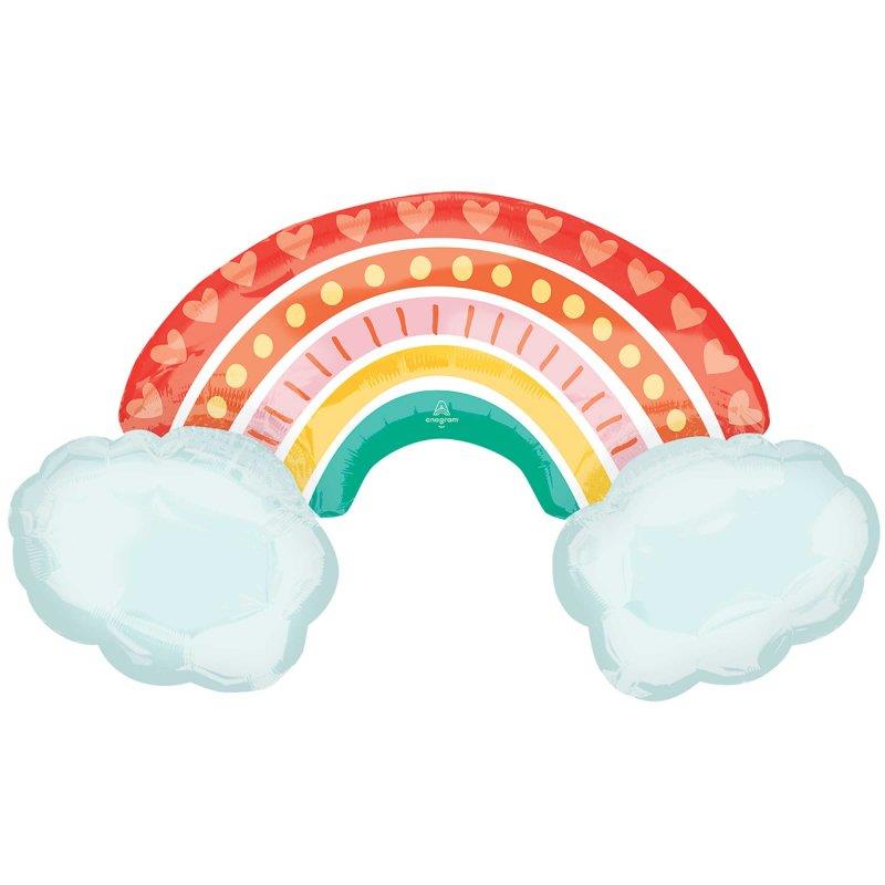 SuperShape XL Retro Rainbow Foil Balloon