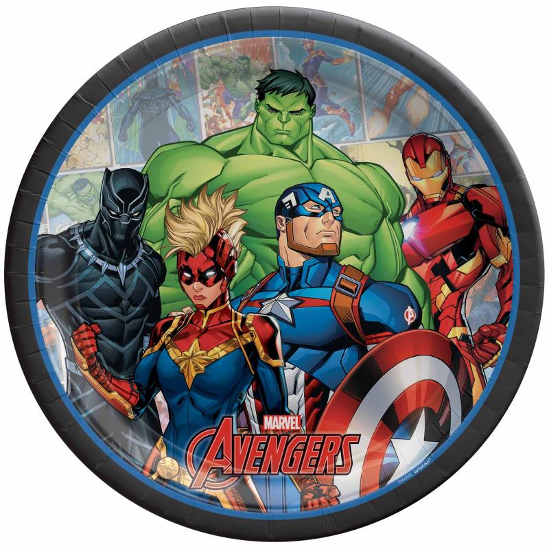 Marvel Avengers Powers Unite 23cm Paper Plates Pack of 8