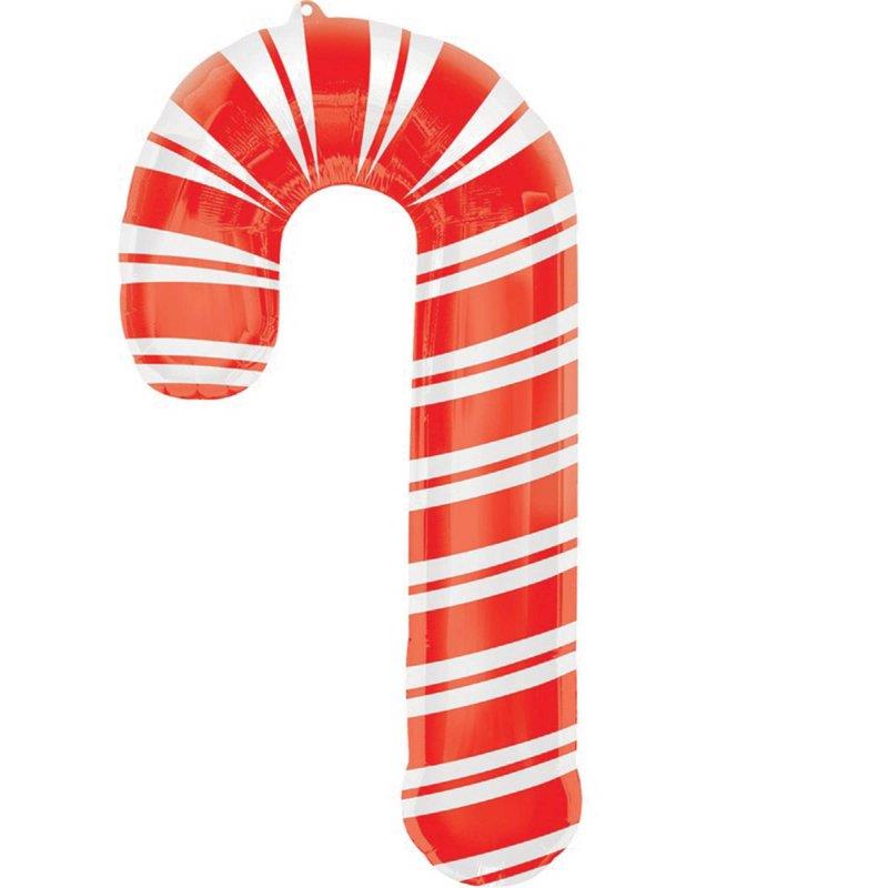 SuperShape XL Holiday Candy Cane Foil Balloon