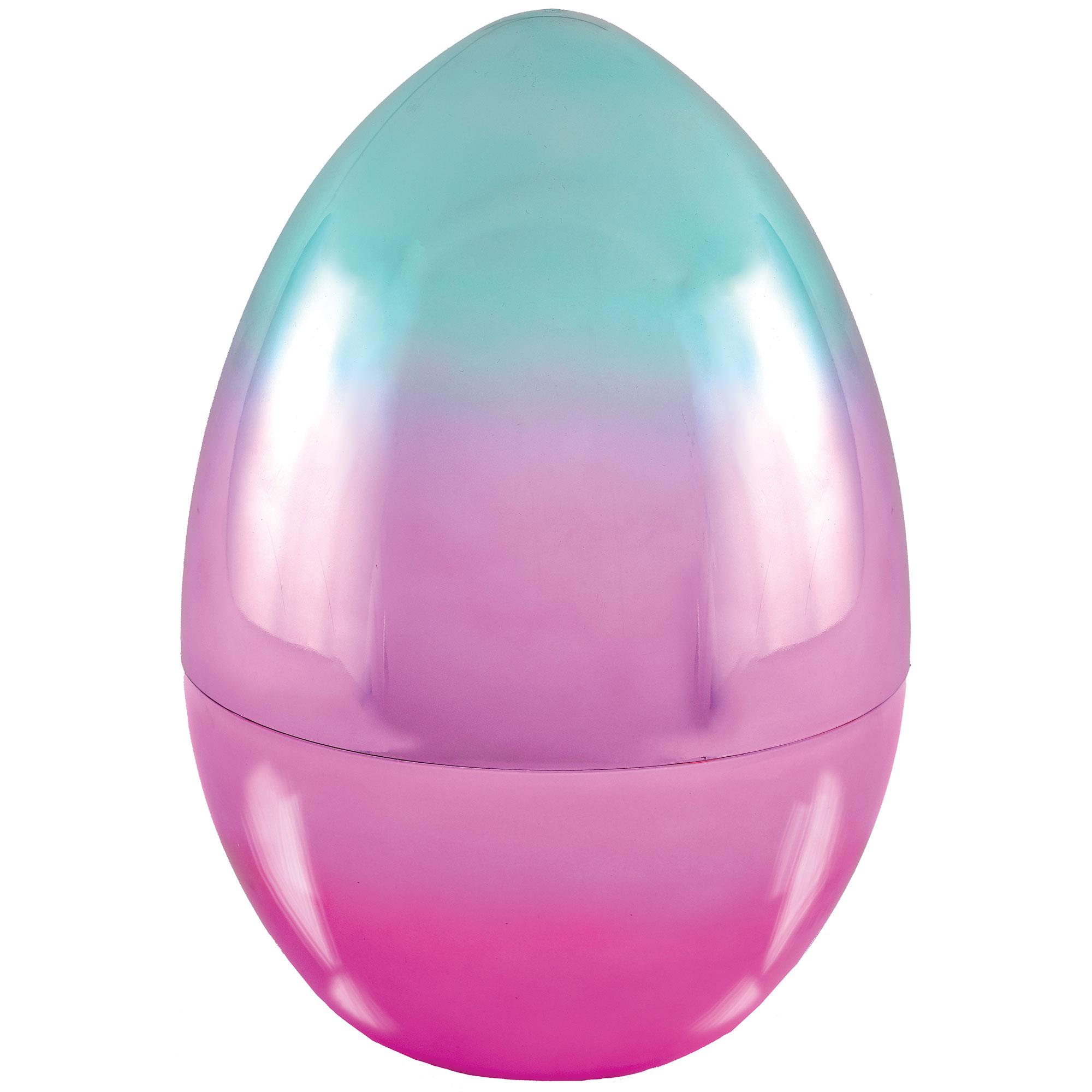 Easter Egg Jumbo Metallic Pink Plastic Fillable Favour