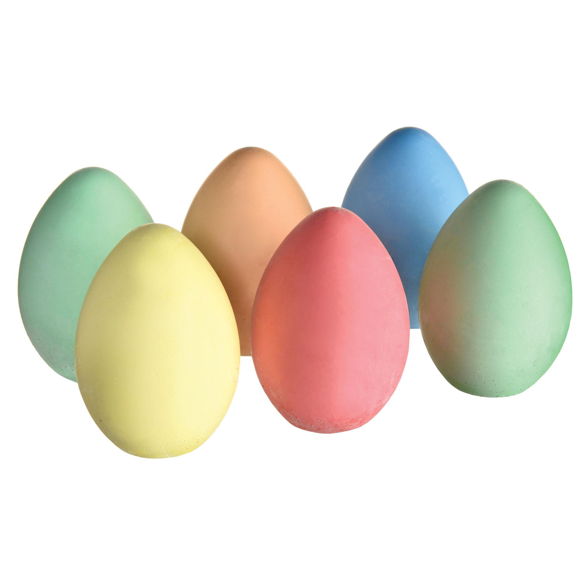 Easter Egg Carton Shaped Chalk Pack of 6