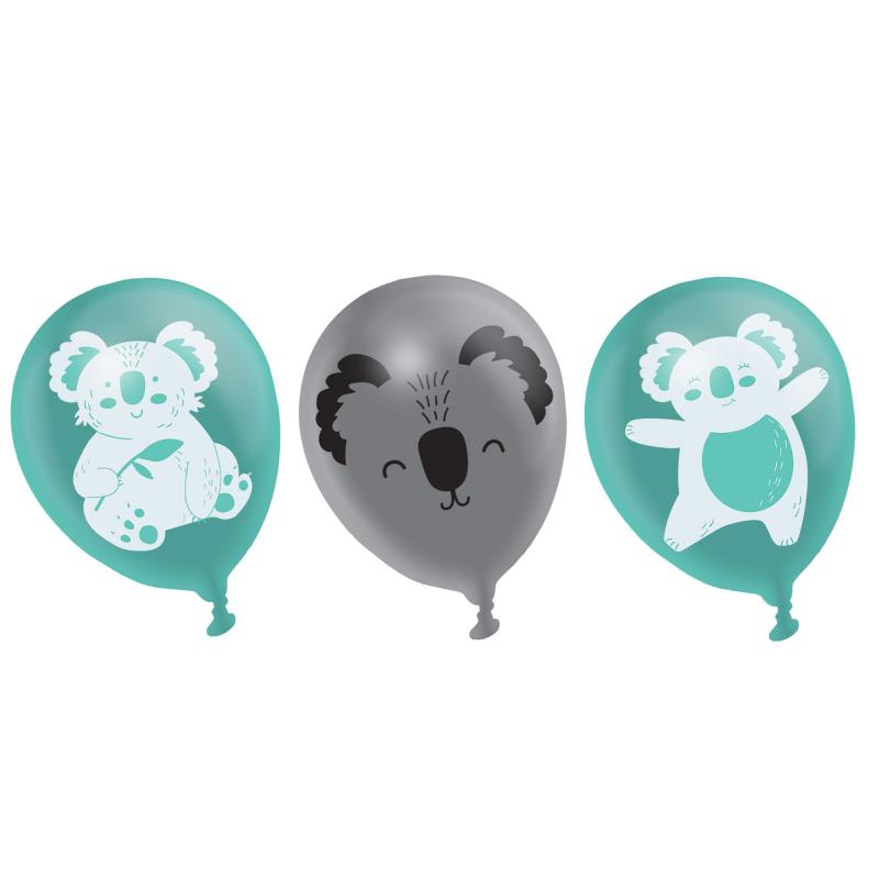 Koala Latex Balloons Pack of 6