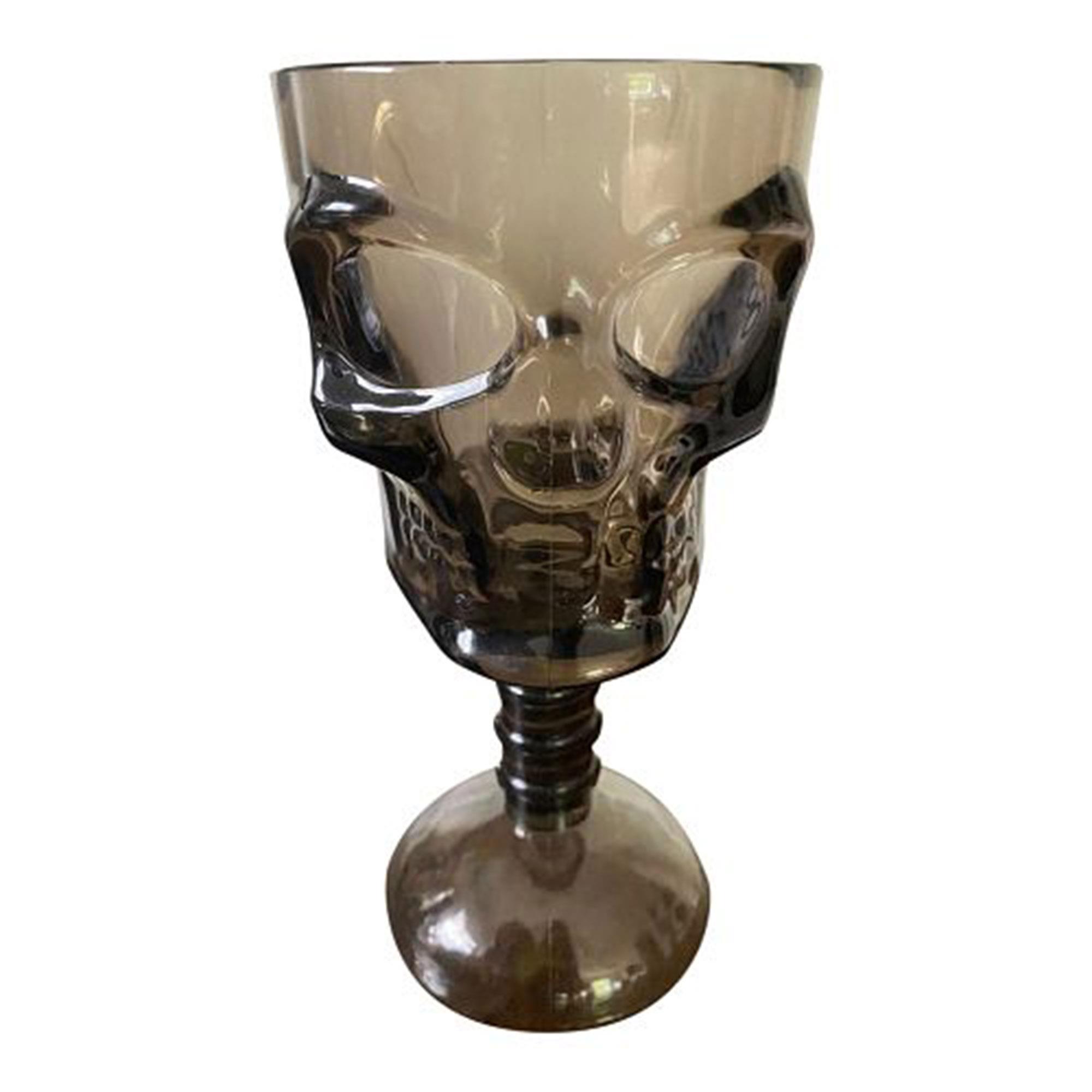 Skull Shaped Plastic Halloween Wine Glass