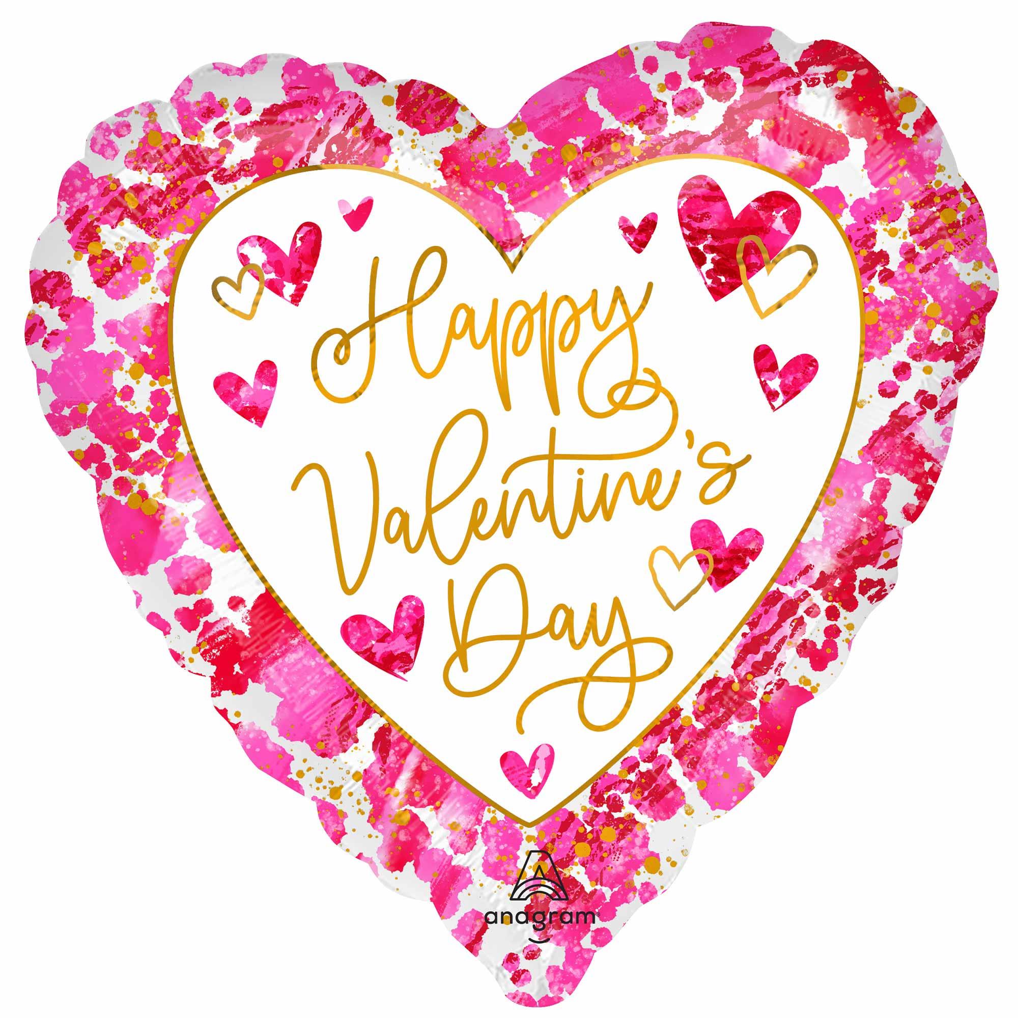 Jumbo Happy Valentine's Day Heartful Foil Balloon
