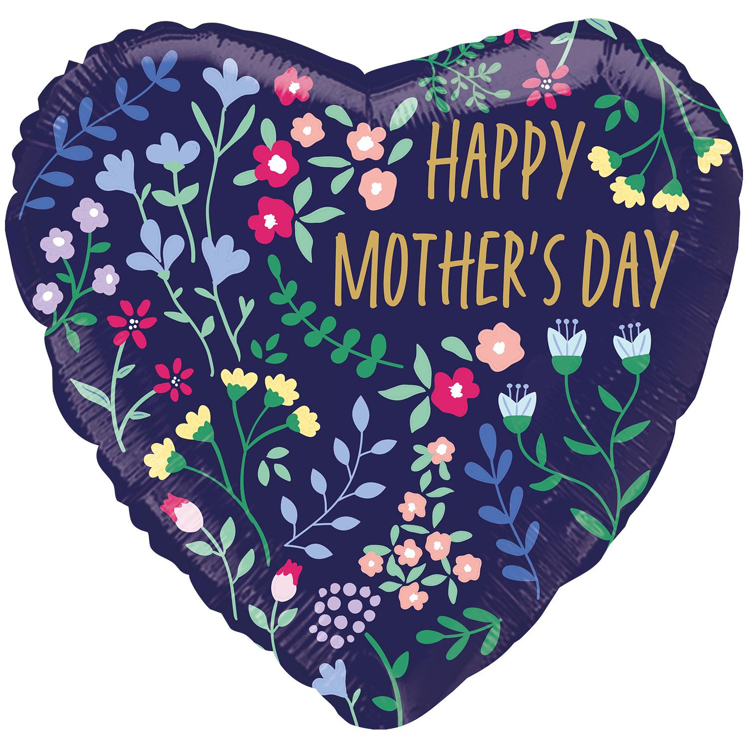Happy Mother's Day Floral 45cm Foil Balloon