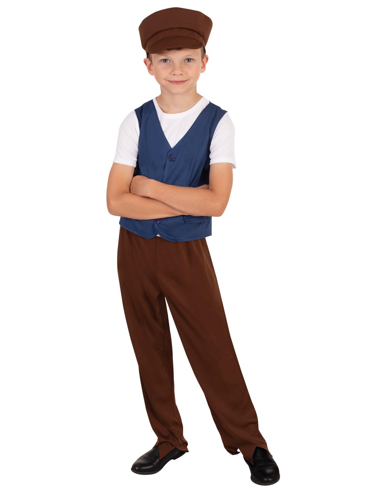 VICTORIAN SETTLER BOY COSTUME - SIZE M (6-8)