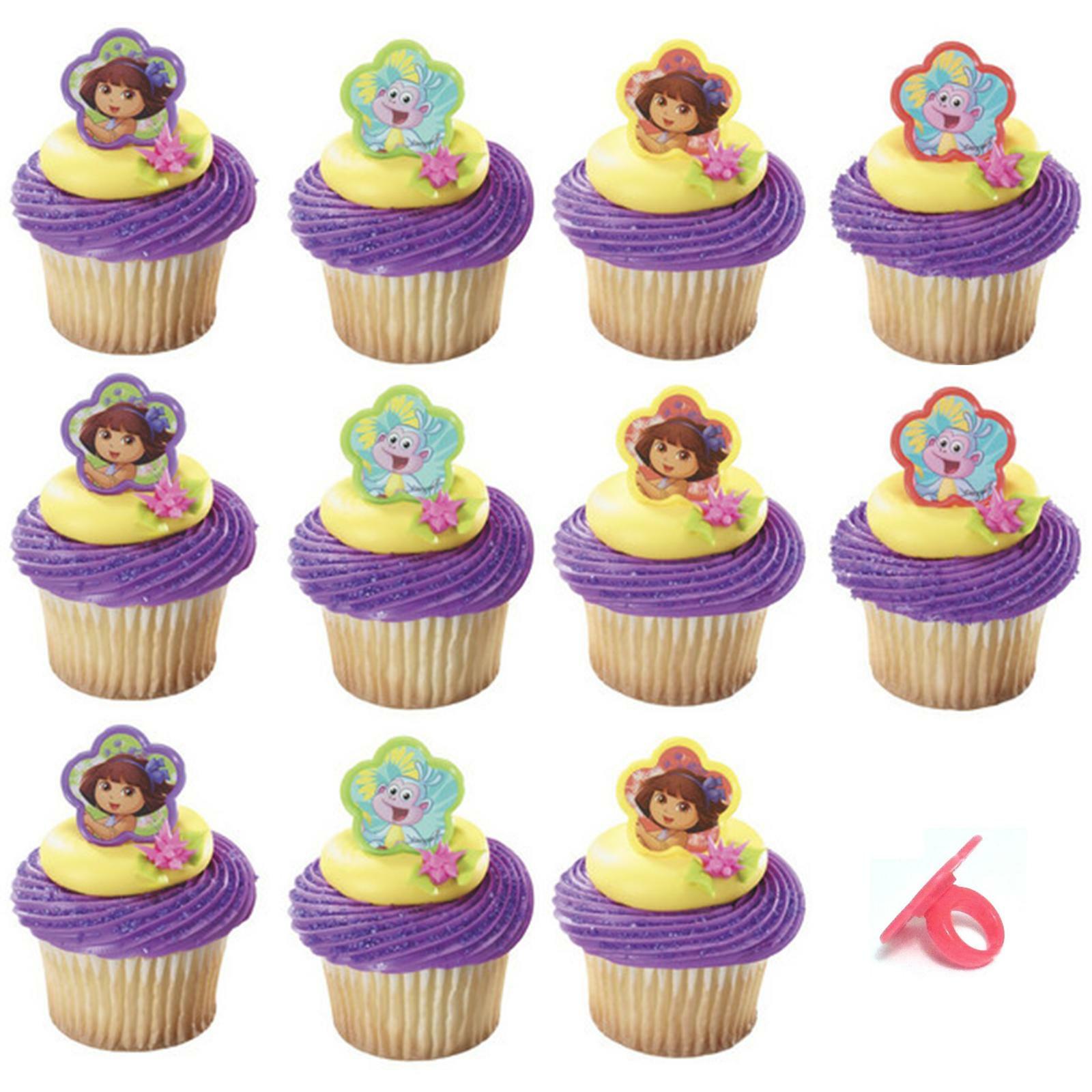 Dora The Explorer Springtime Cupcake Rings (Pack of 12)