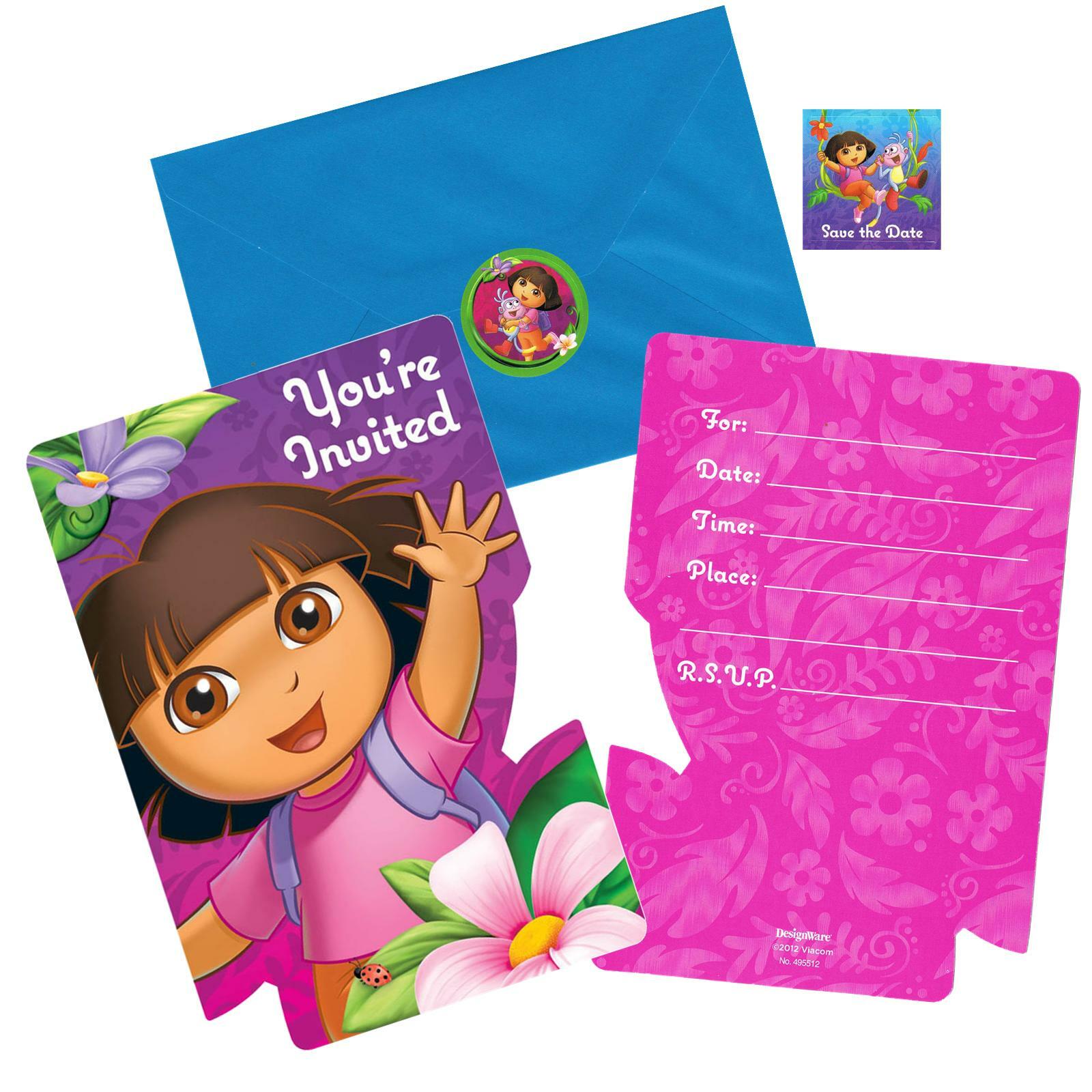 Dora the Explorer Party Invitations (Pack of 8)