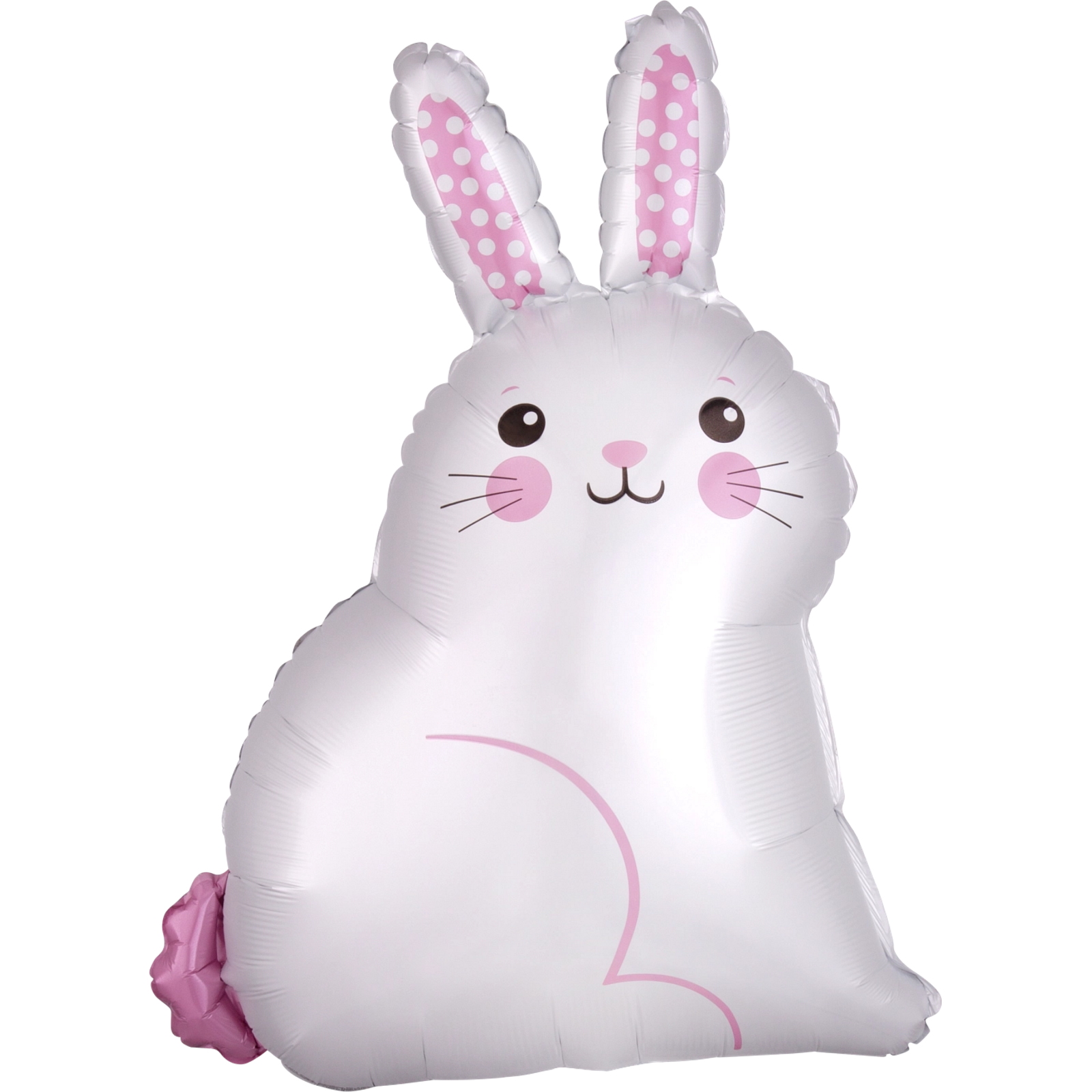 Pink & White Bunny Foil Helium Balloon 55cm 