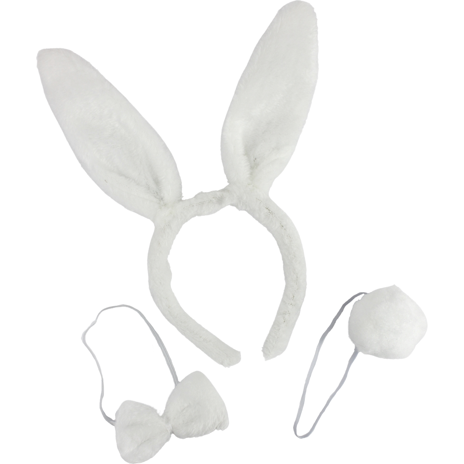 Childs White Bunny Rabbit Ears and Tail Costume Set