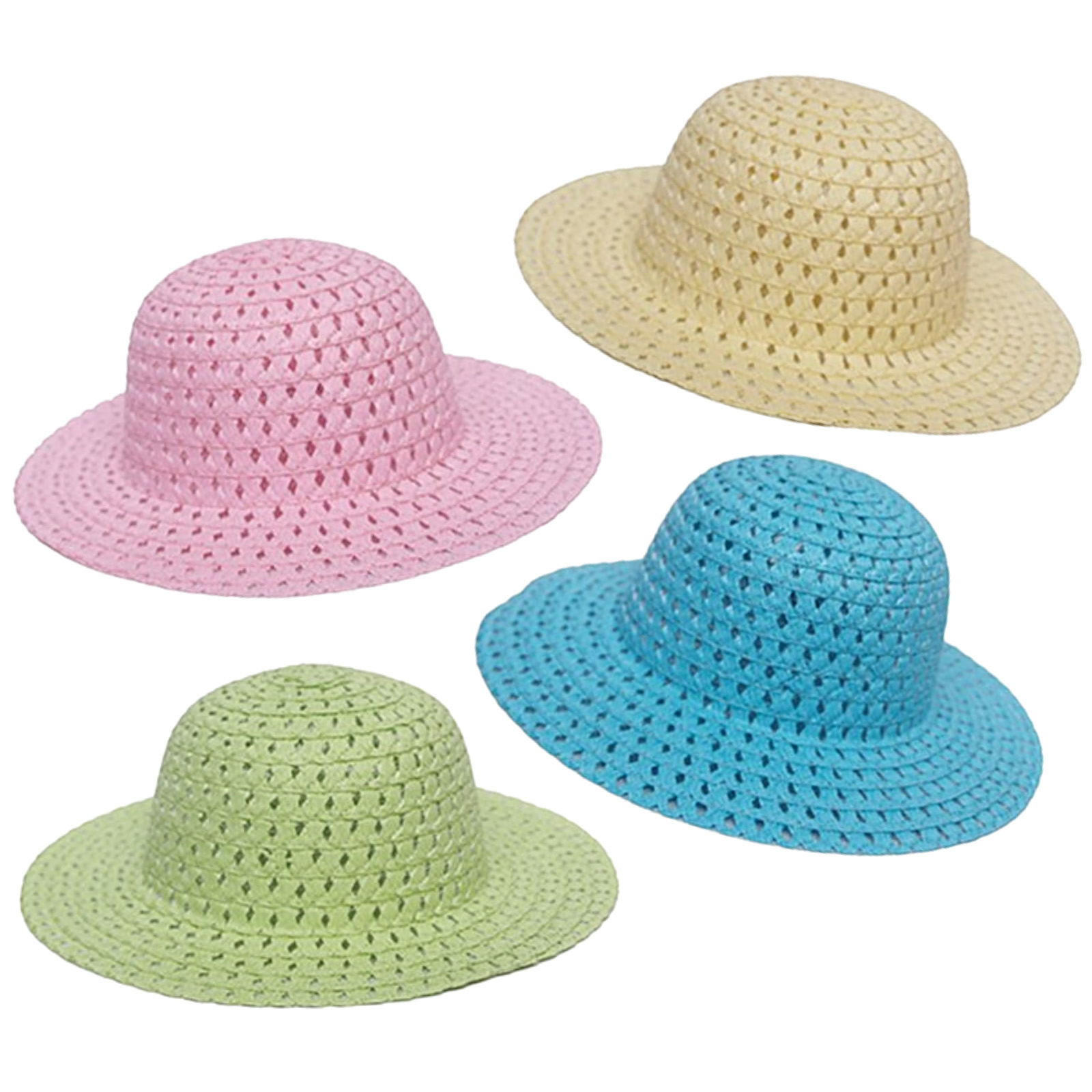 Girls Woven Pastel Hat (1 Only)