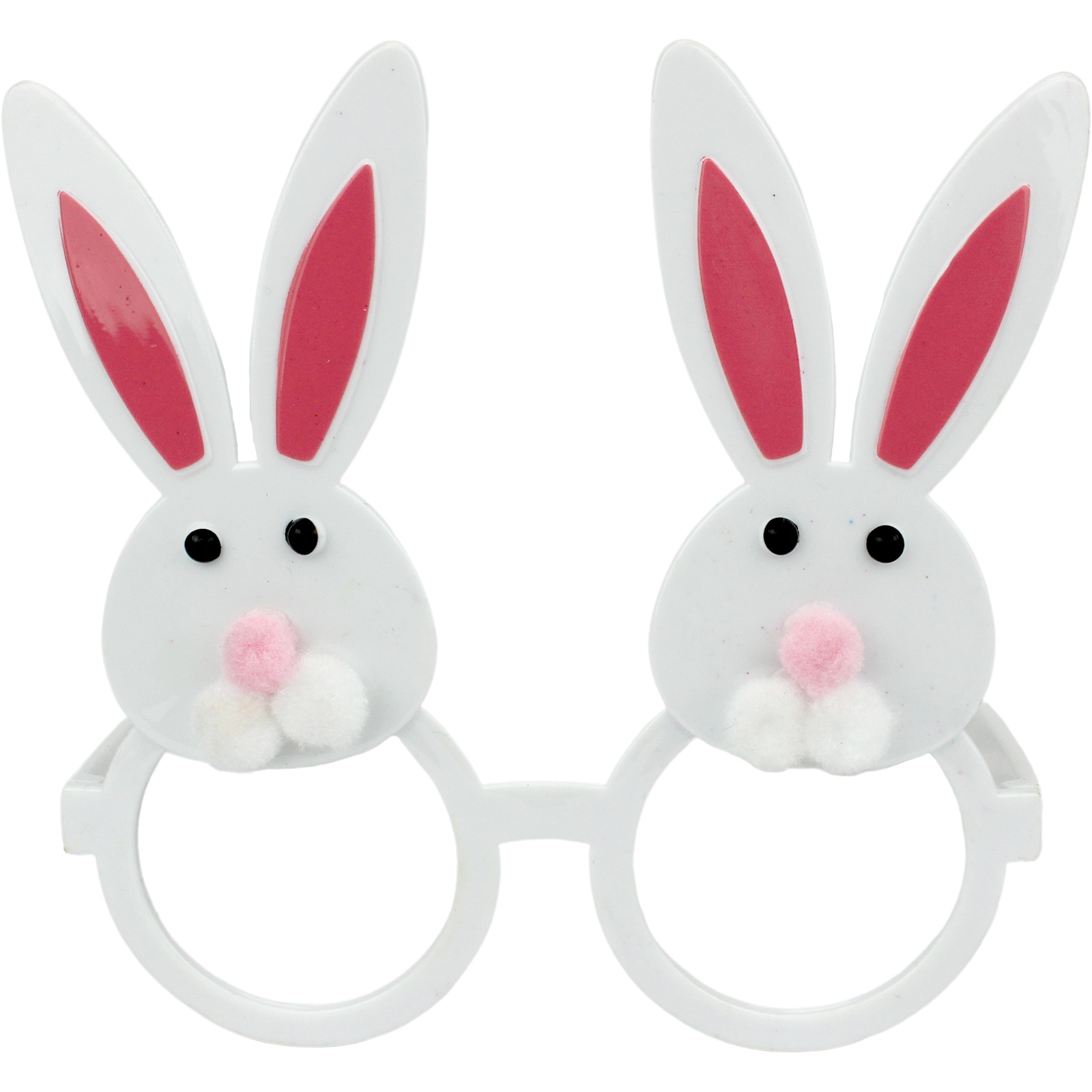 White and Pink Easter Rabbit Glasses