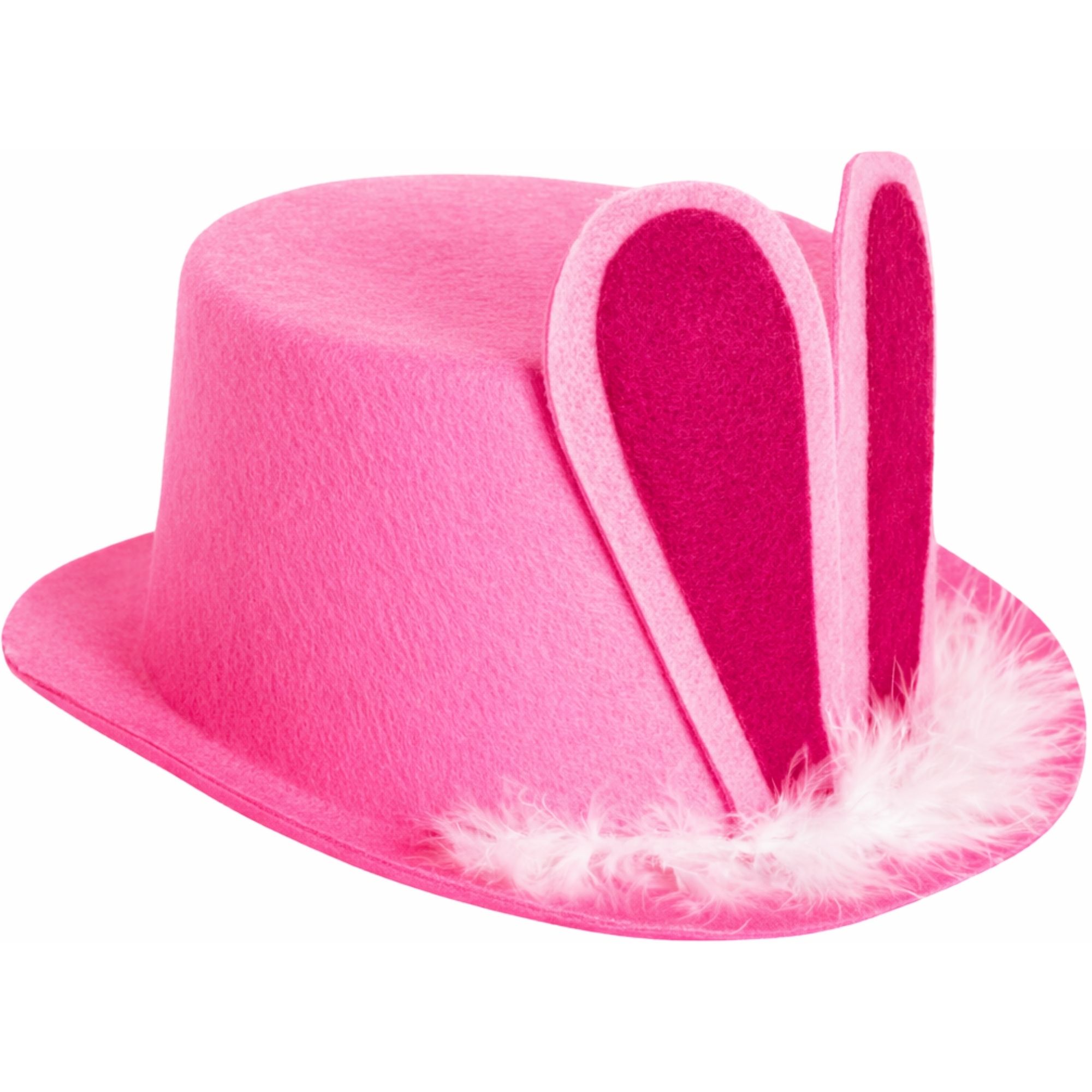 Kids Pink Easter Bunny Ears Top Hat