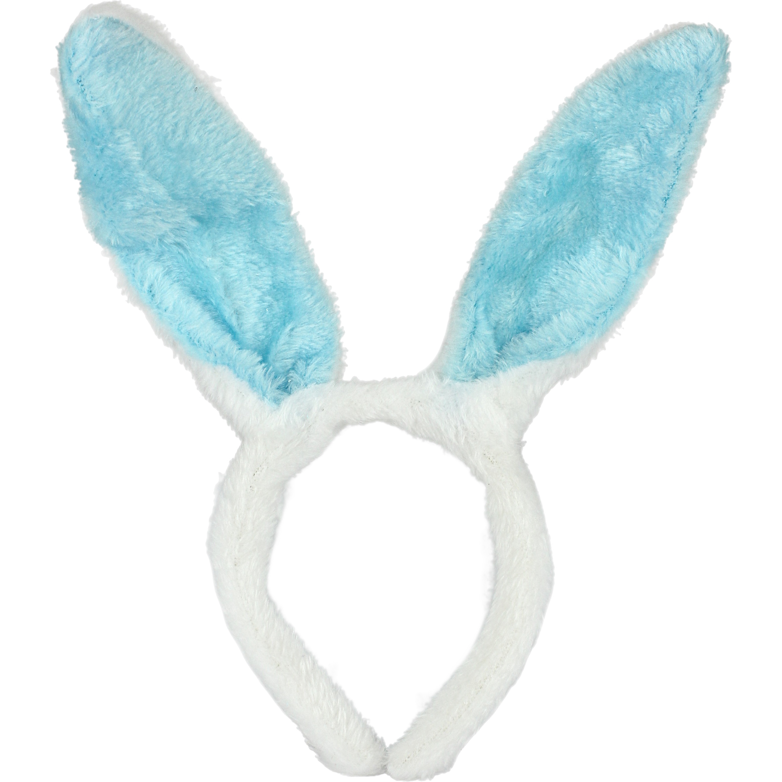 Plush Blue & White Bunny Ears Headband