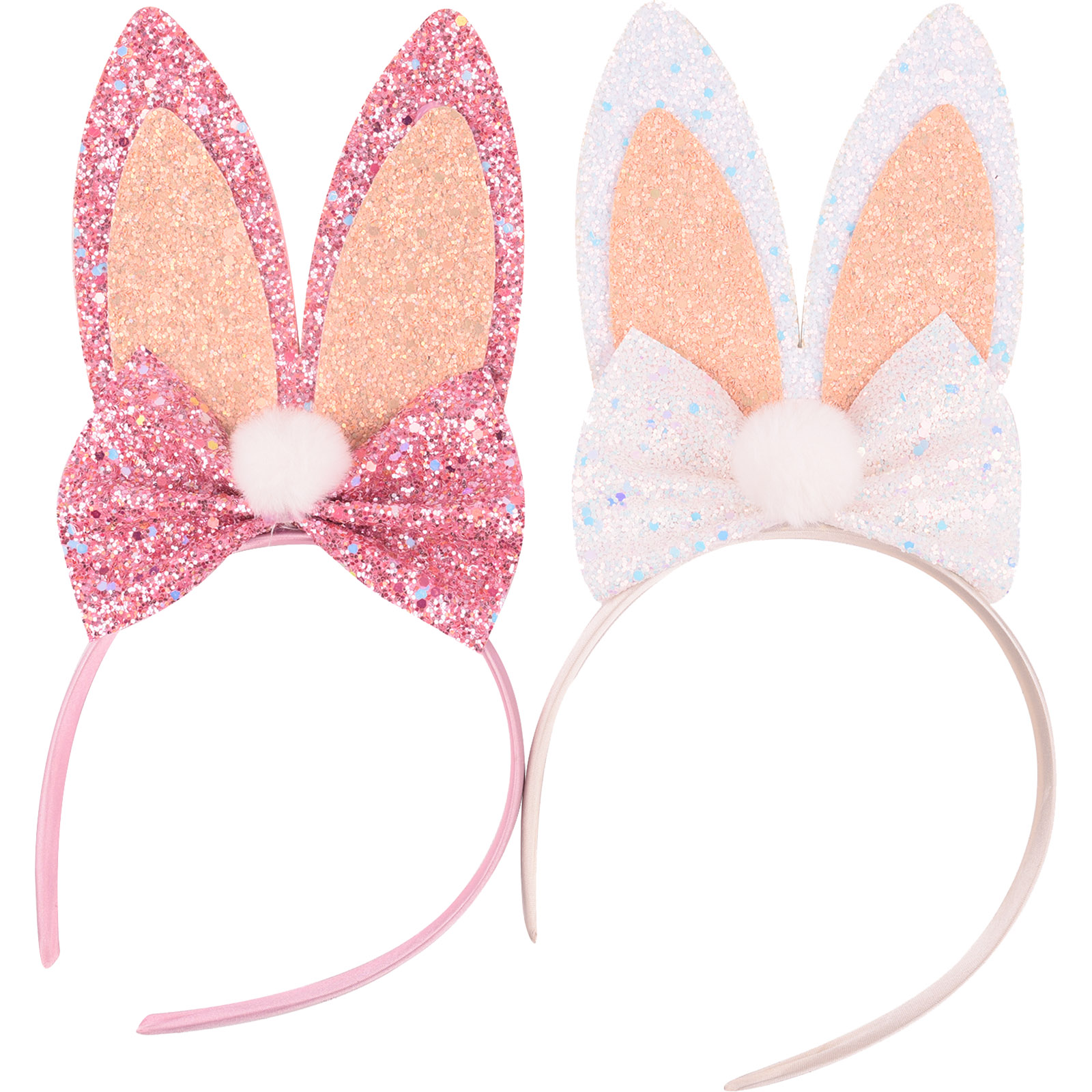 Glittery Bunny Ears Headband Assorted