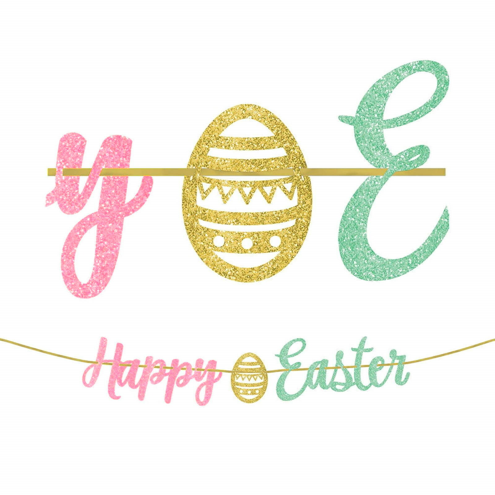 Happy Easter Glitter Banner