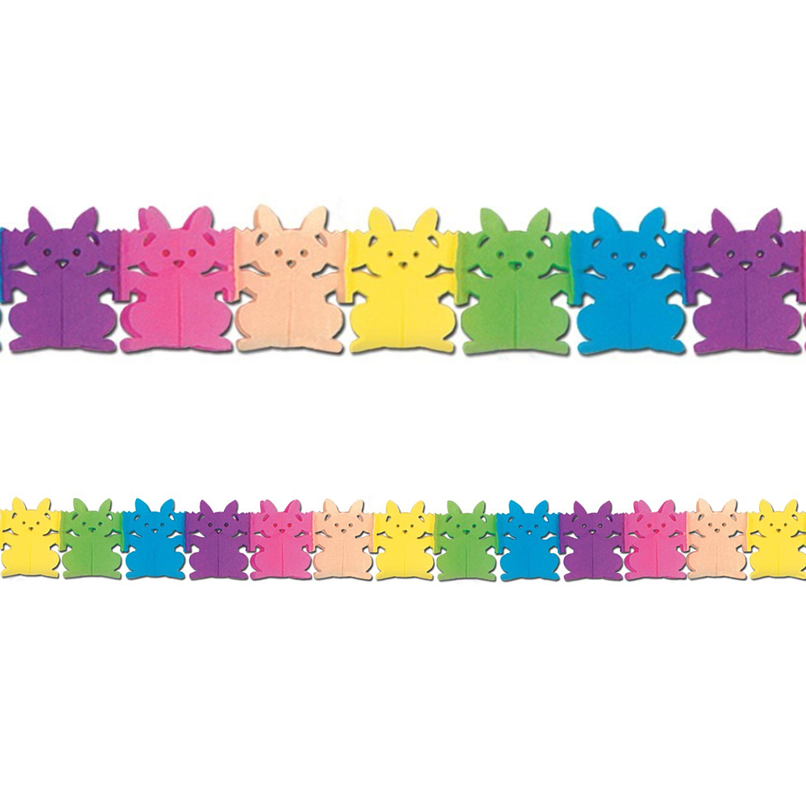 Colourful Tissue Paper Bunny Garland Banner