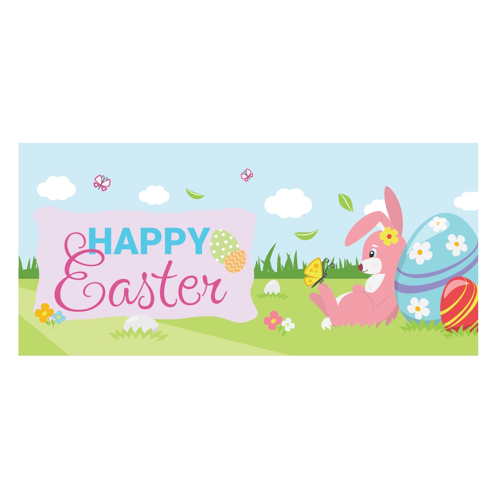 Happy Easter Fabric Backdrop 