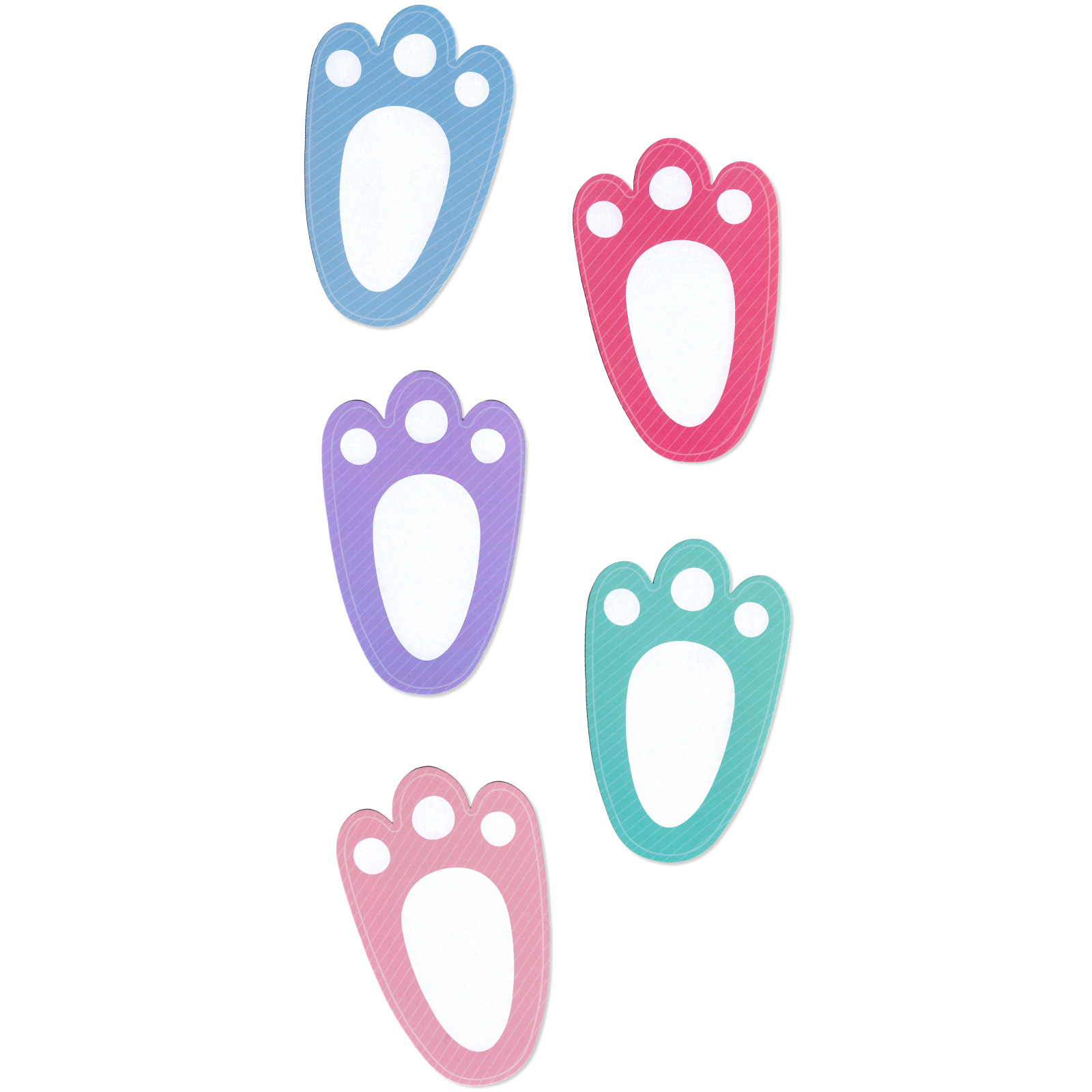 Colourful Bunny Rabbit Footprints (Pack of 10)