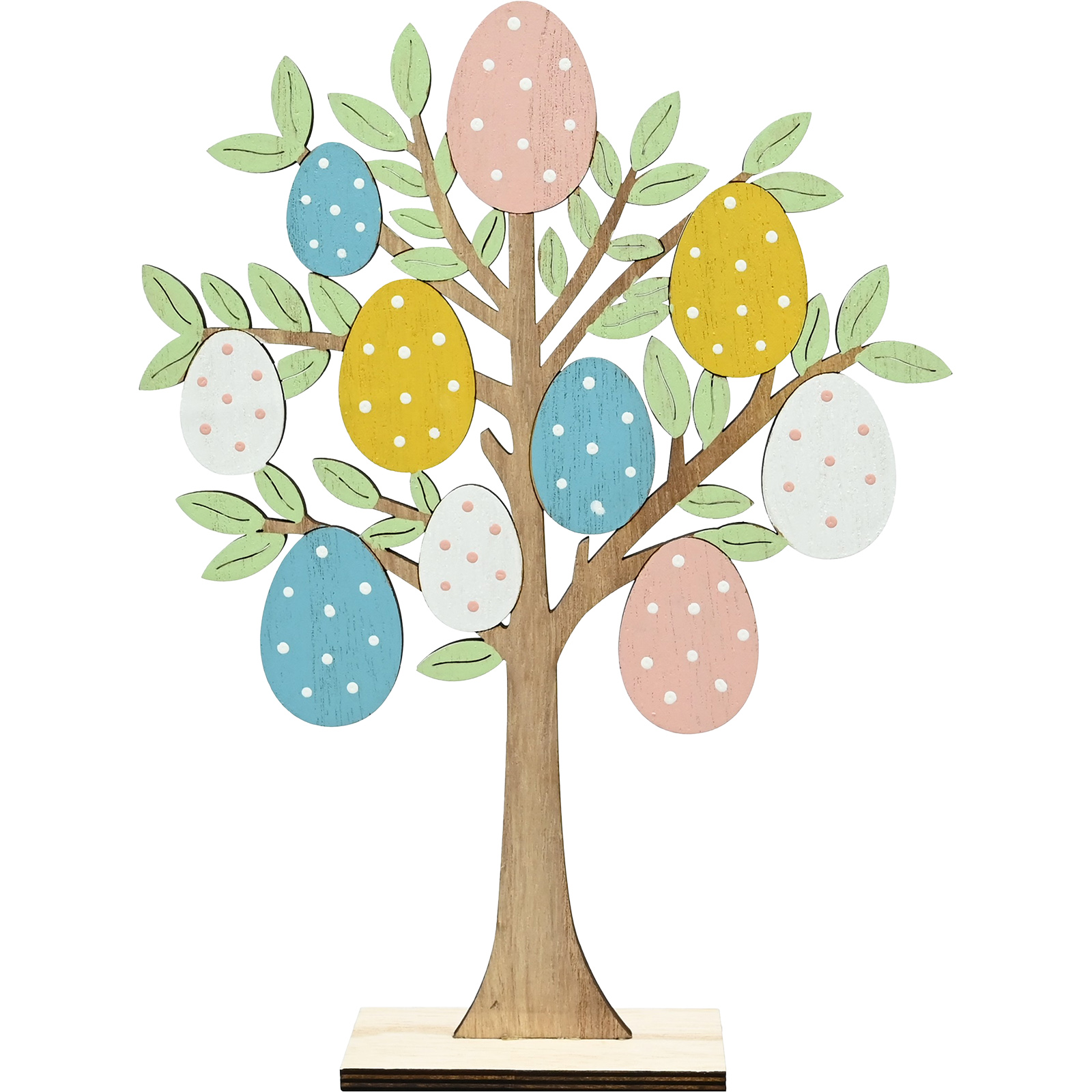 Festive Wooden Easter Egg Tree Decoration 30cm 