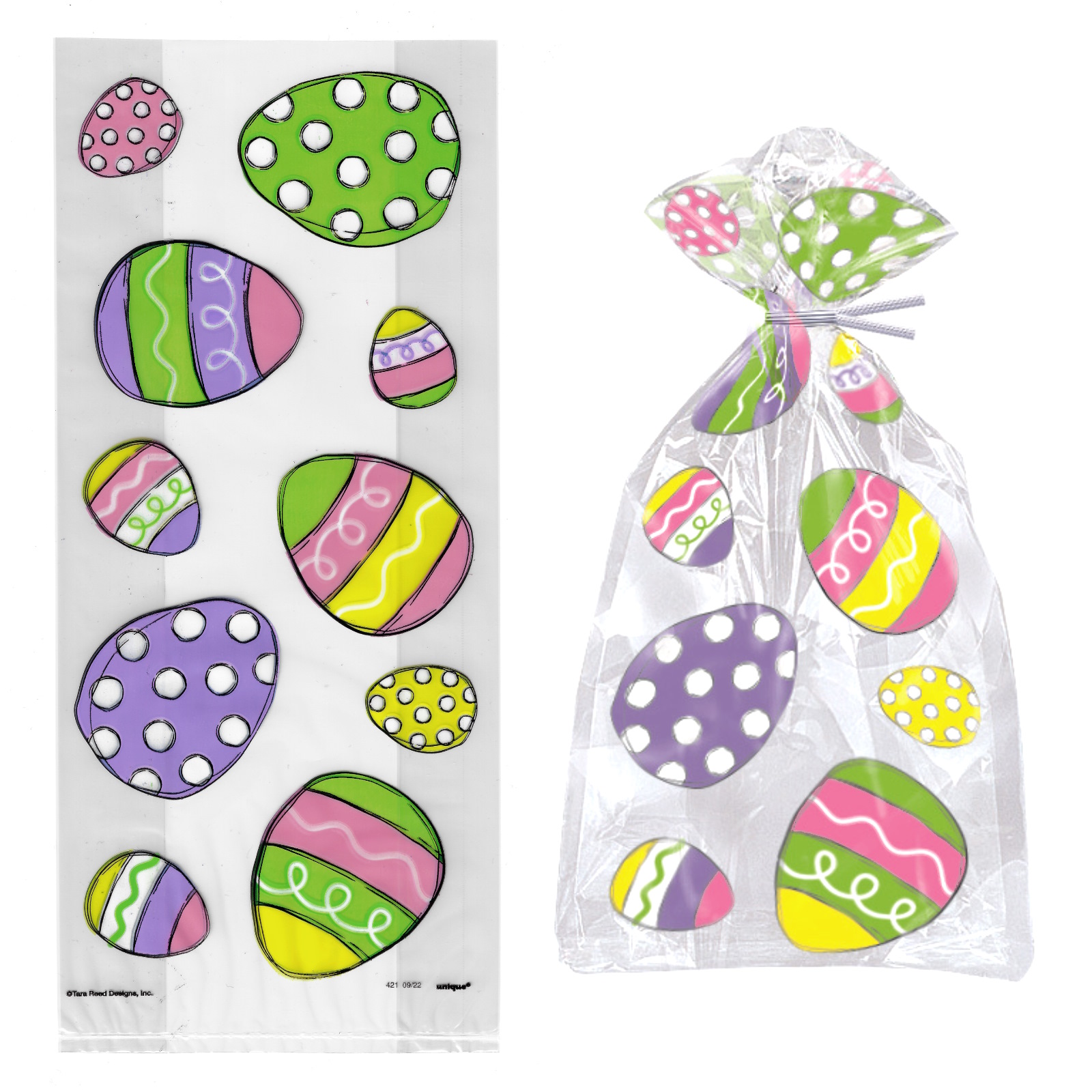Bright Easter Egg Cellophane Treat Bags (Pack of 20)