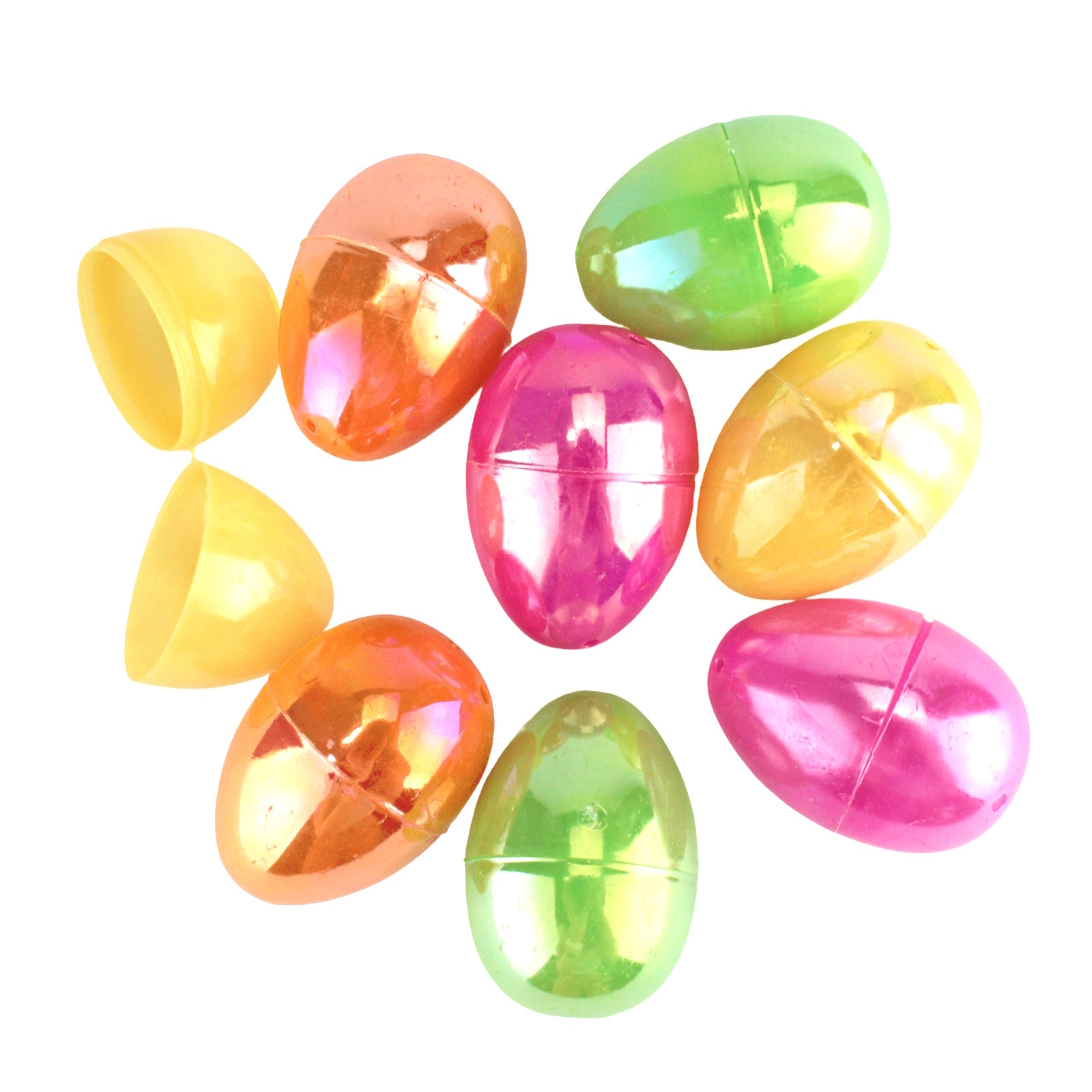 Iridescent Fillable Plastic Easter Eggs 4.5cm (Pack of 8)
