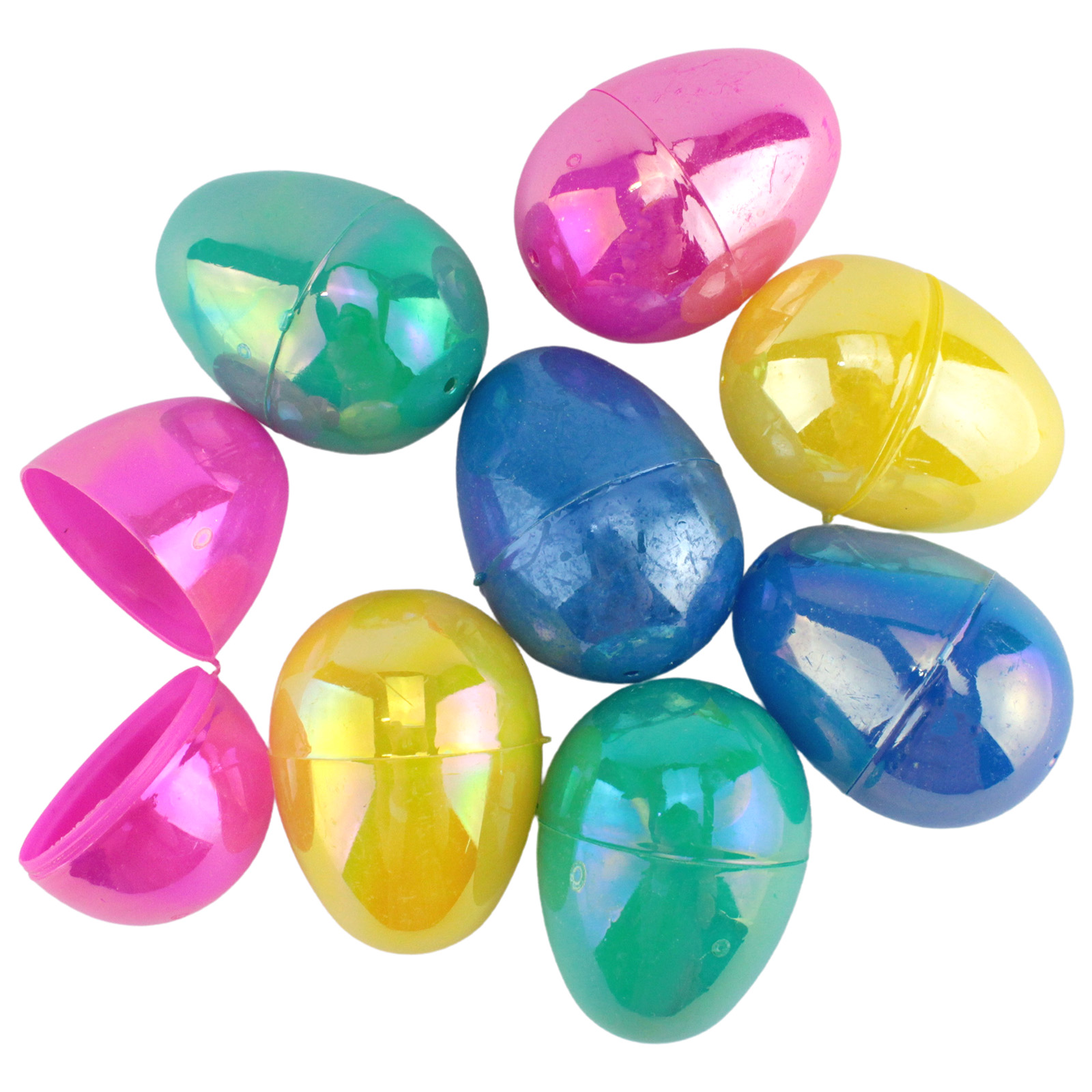 Metallic Fillable Plastic Easter Eggs 5.8cm (Pack of 8)