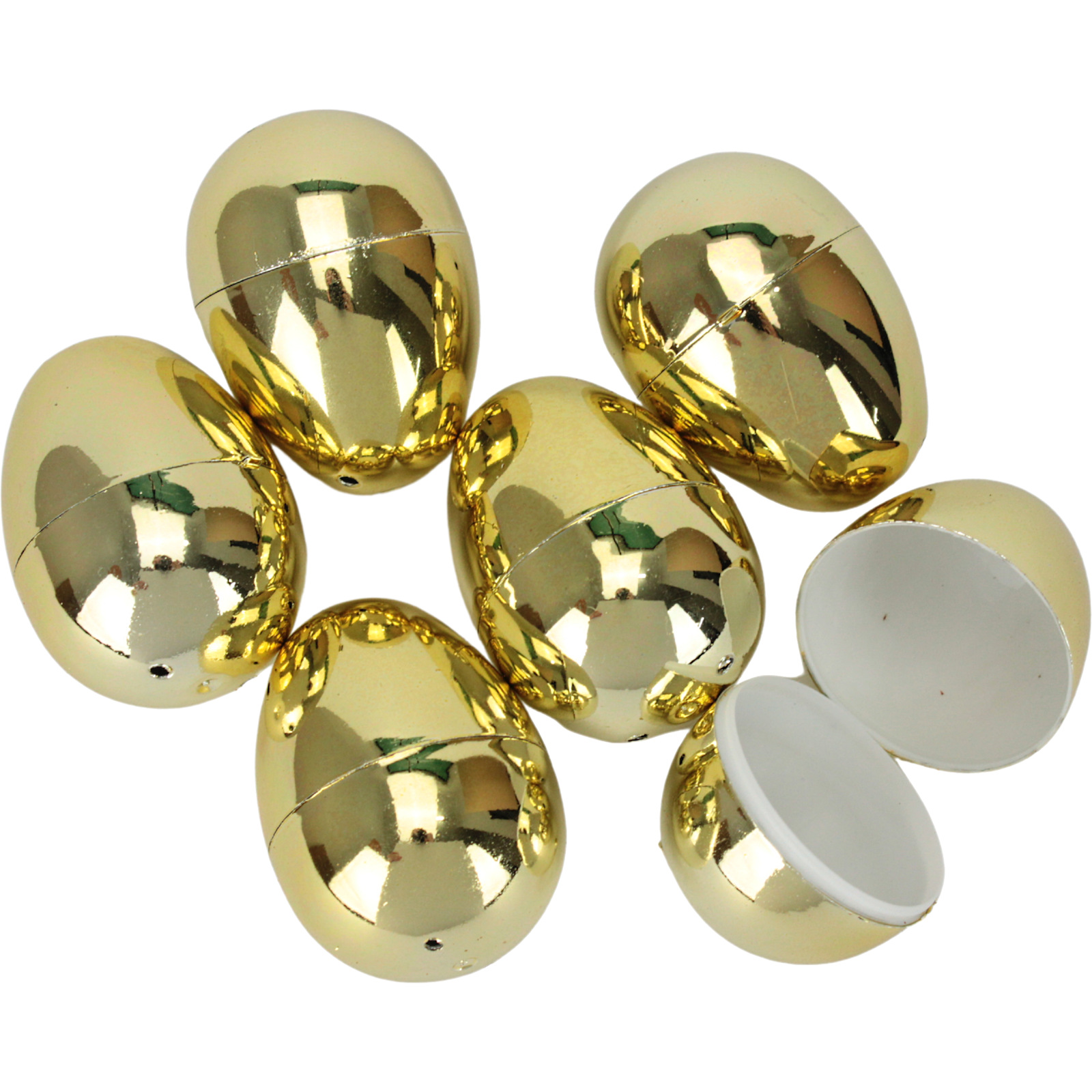 Golden Fillable Easter Eggs 6cm (Pack of 6) 