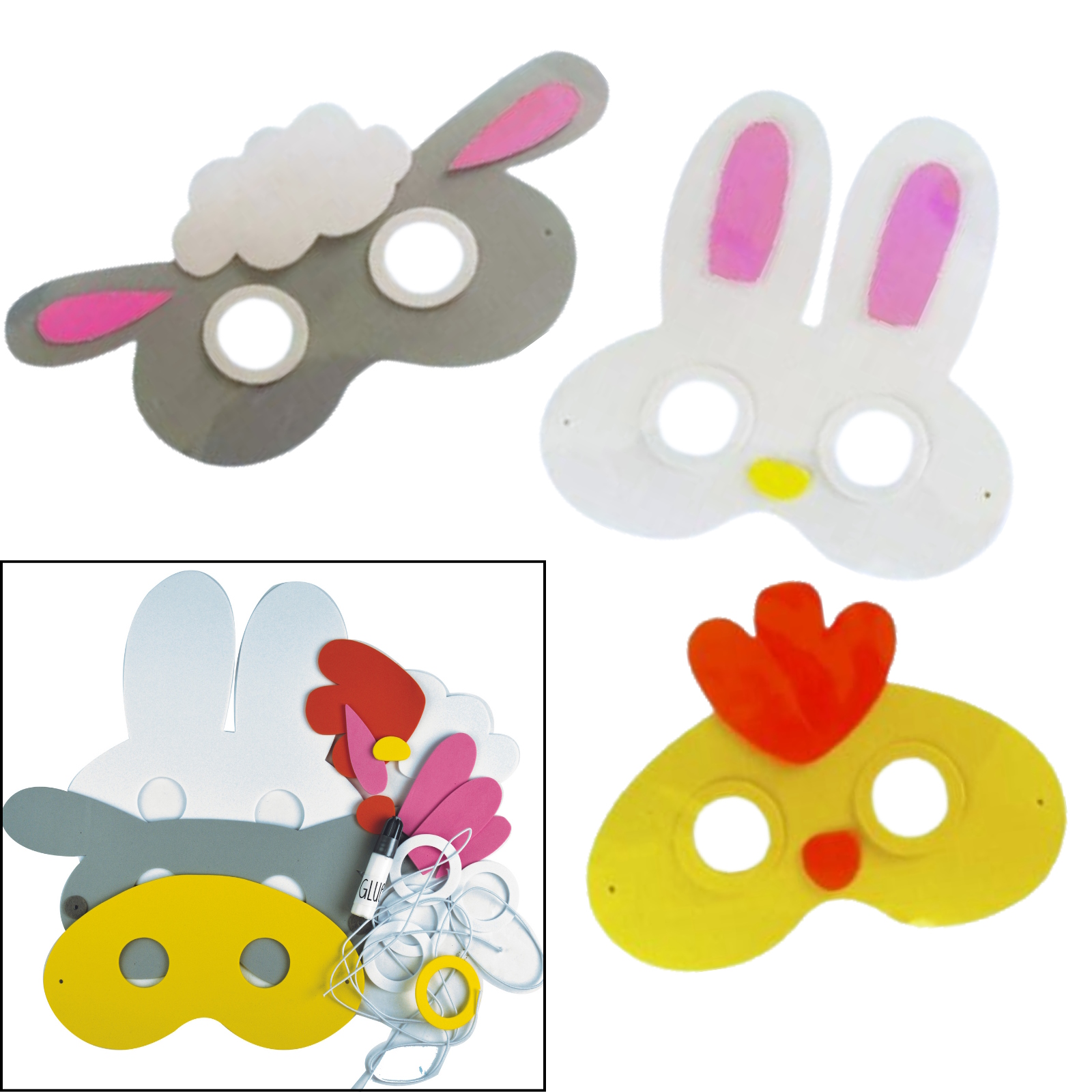 Make Your Own Easter Masks (Pack of 3) 