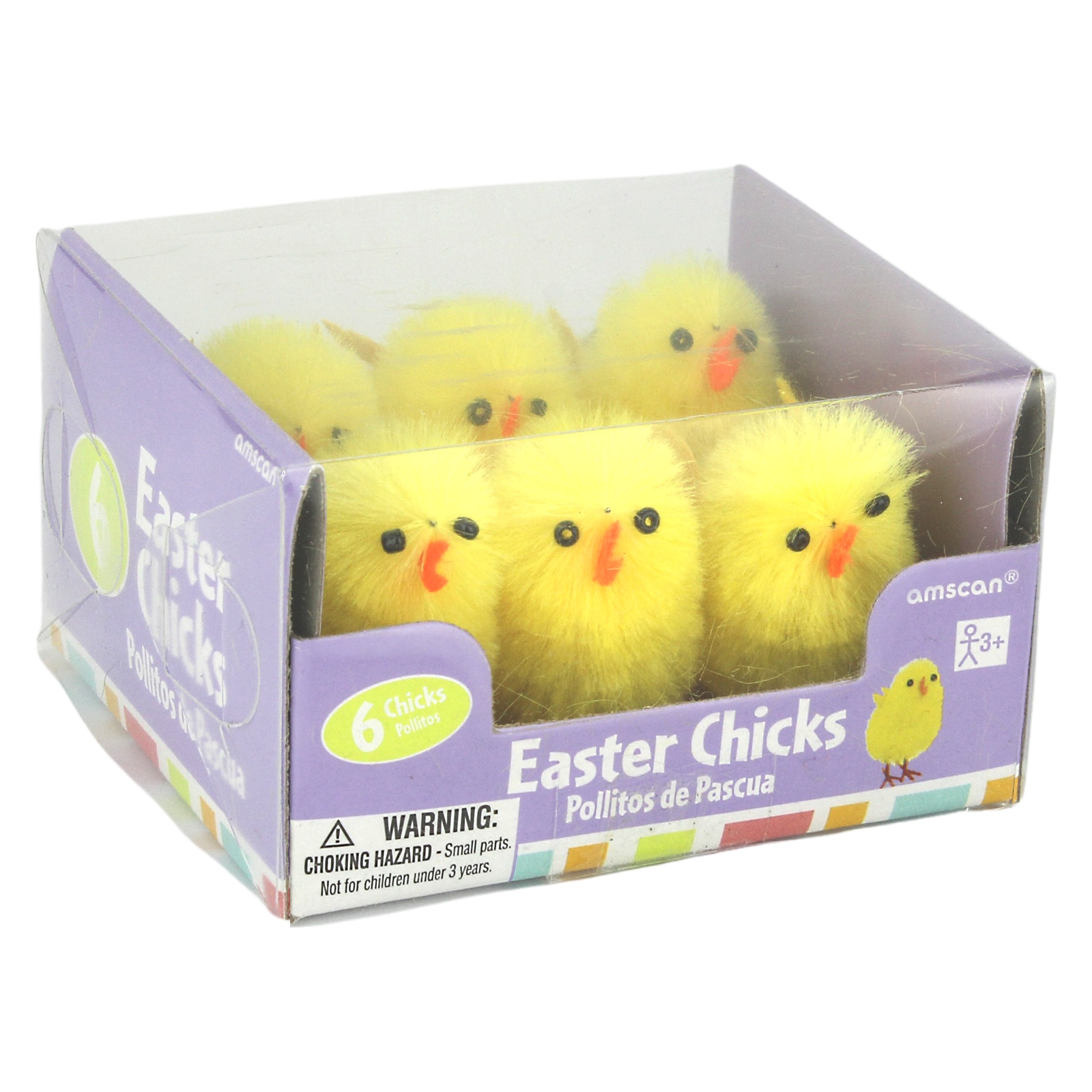 Yellow Fluffy Easter Chicks 4.5cm (Pack of 6)