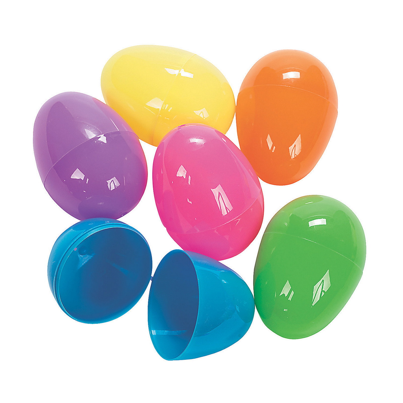 Bright Fillable Plastic Easter Eggs 5.5cm (Pack of 10)