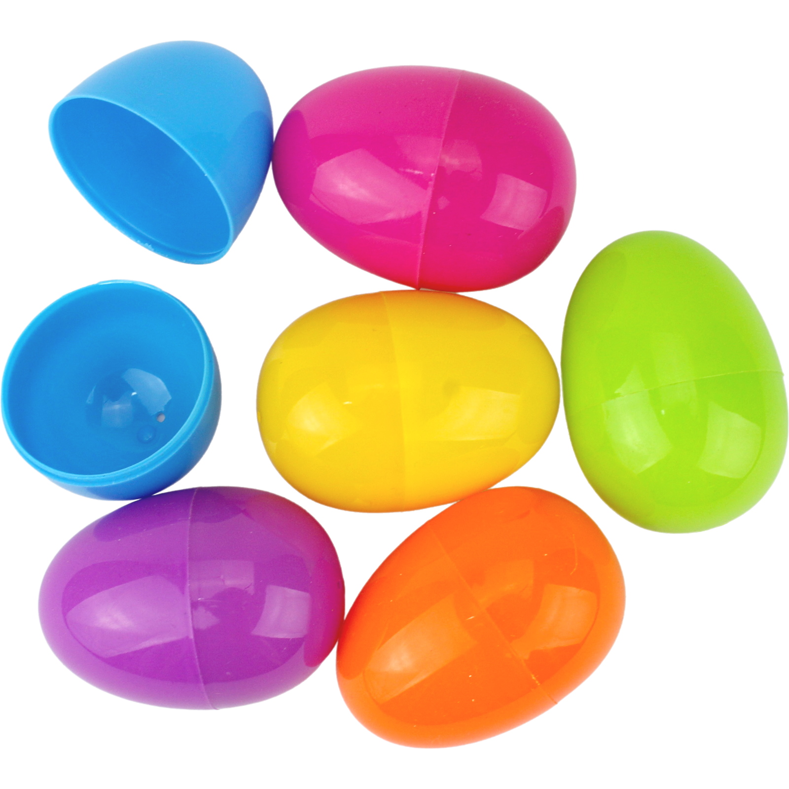 Bright Fillable Plastic Easter Eggs 5.8cm (Pack of 50) 