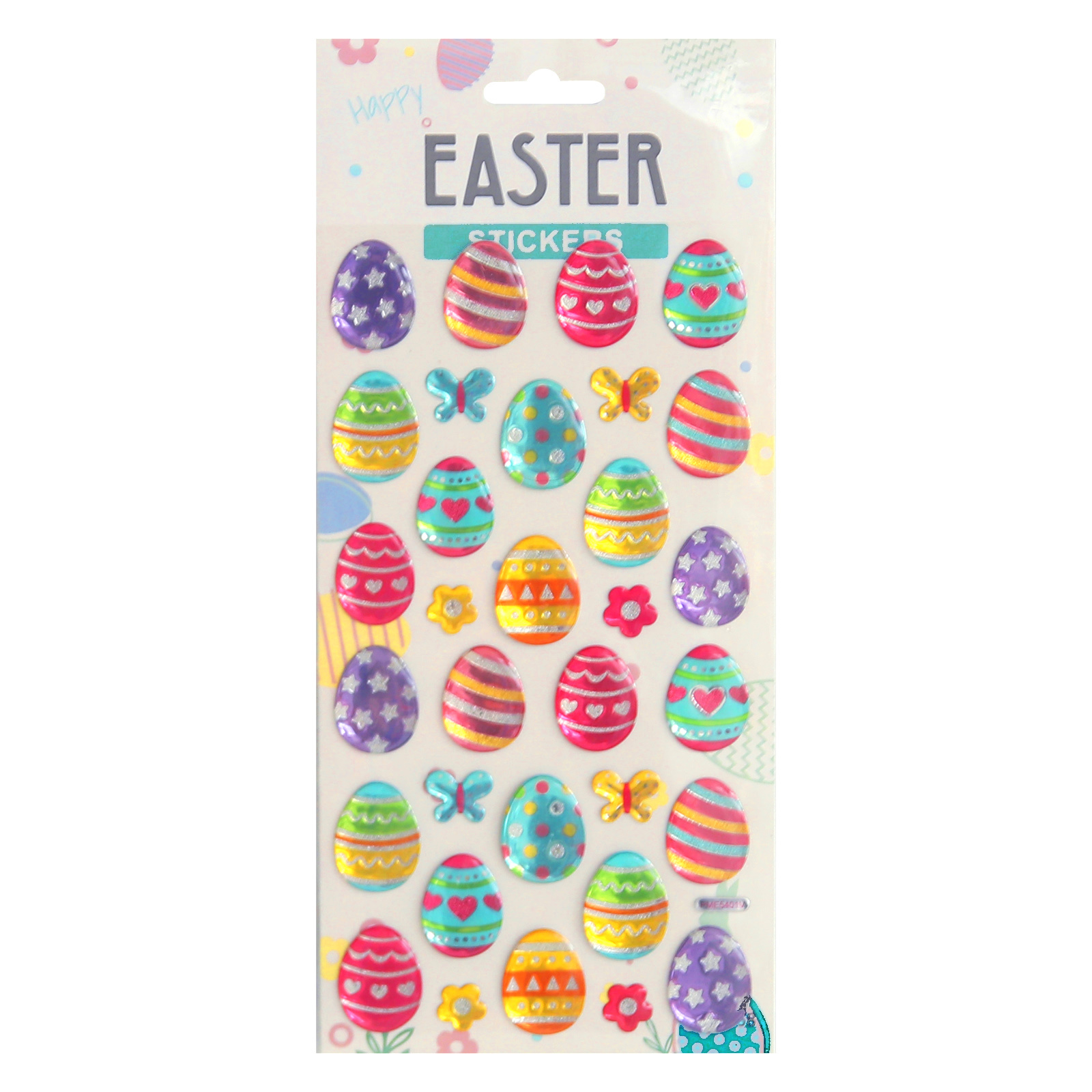 Shiny Glitter 3D Easter Egg Stickers