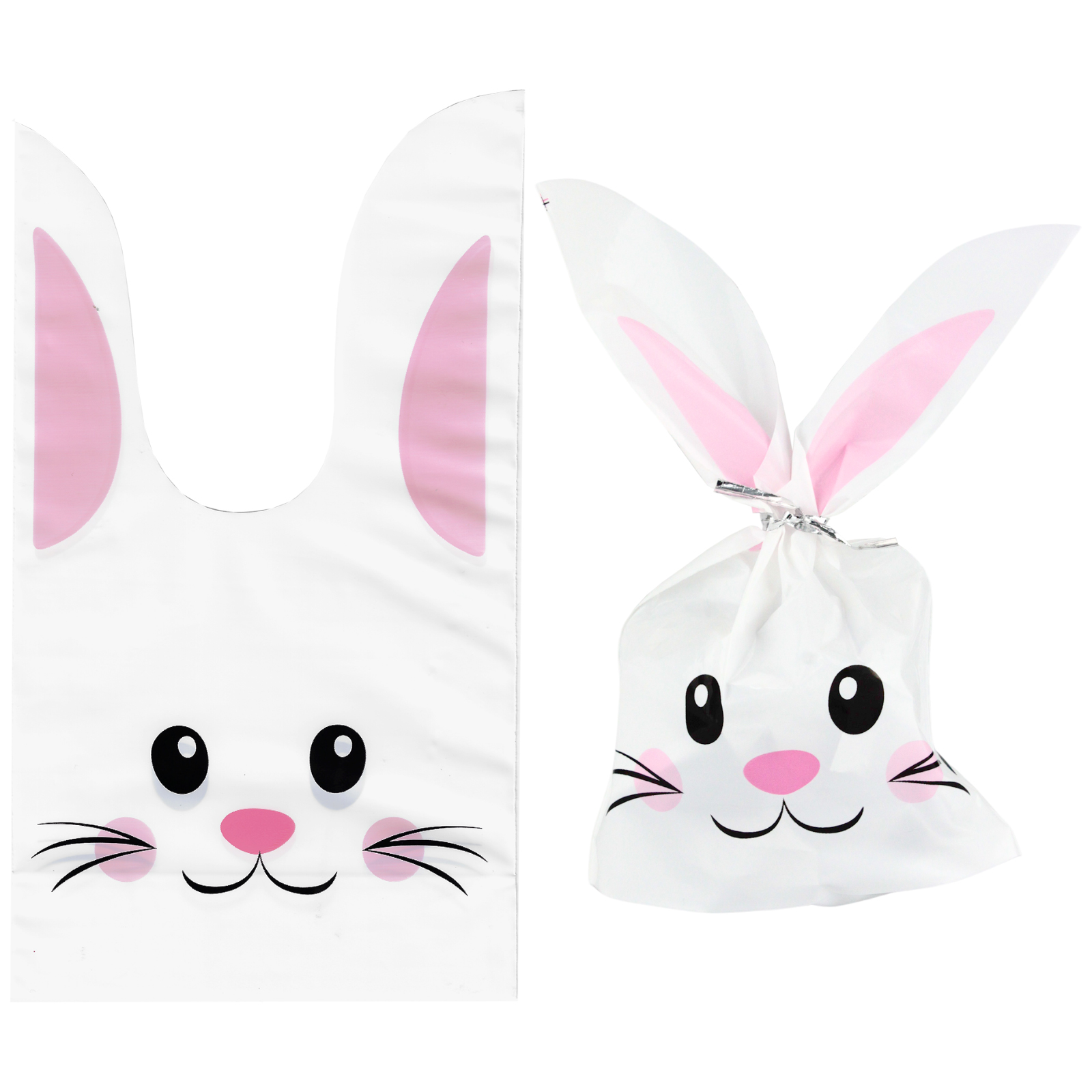 Easter Bunny Face Treat Bags (Pack of 10)